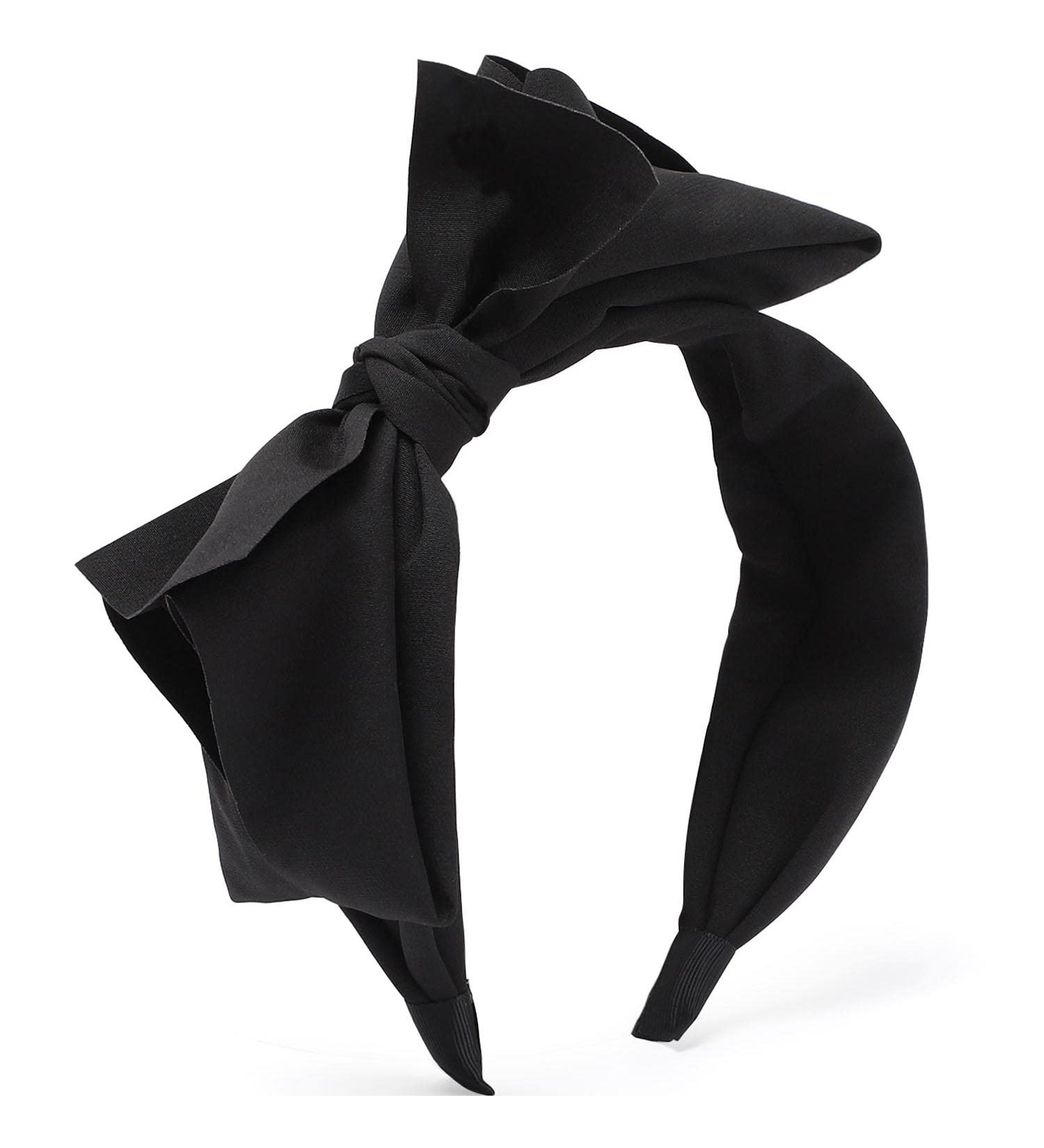 WantGor Women's Big Bow Headband in Black - Knotted Wide Turban Hair Hoop for Stylish Hair Accessories - Buy Online on GoSupps.com