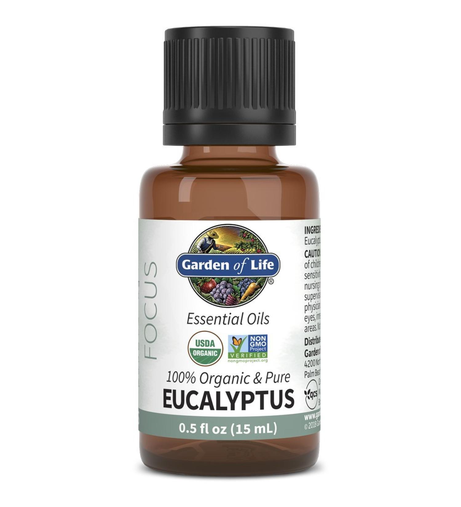 Garden of Life Essential Oils - 100% Organic & Pure Eucalyptus Essential Oil for Diffuser Aromatherapy Meditation - Clarity & Focus Stimulate Invigorate Refresh 0.5 fl oz 0.5 Fl Oz (Pack of 1) - Buy Online on GoSupps.com