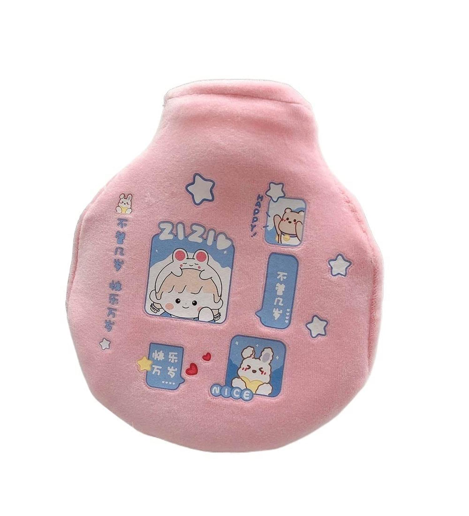 MAIES Hot Water Bottle | Heart Plush Fabric Cover | Winter Warm-Up | Stylish & Cozy Water Bag for Women - Buy Online on GoSupps.com