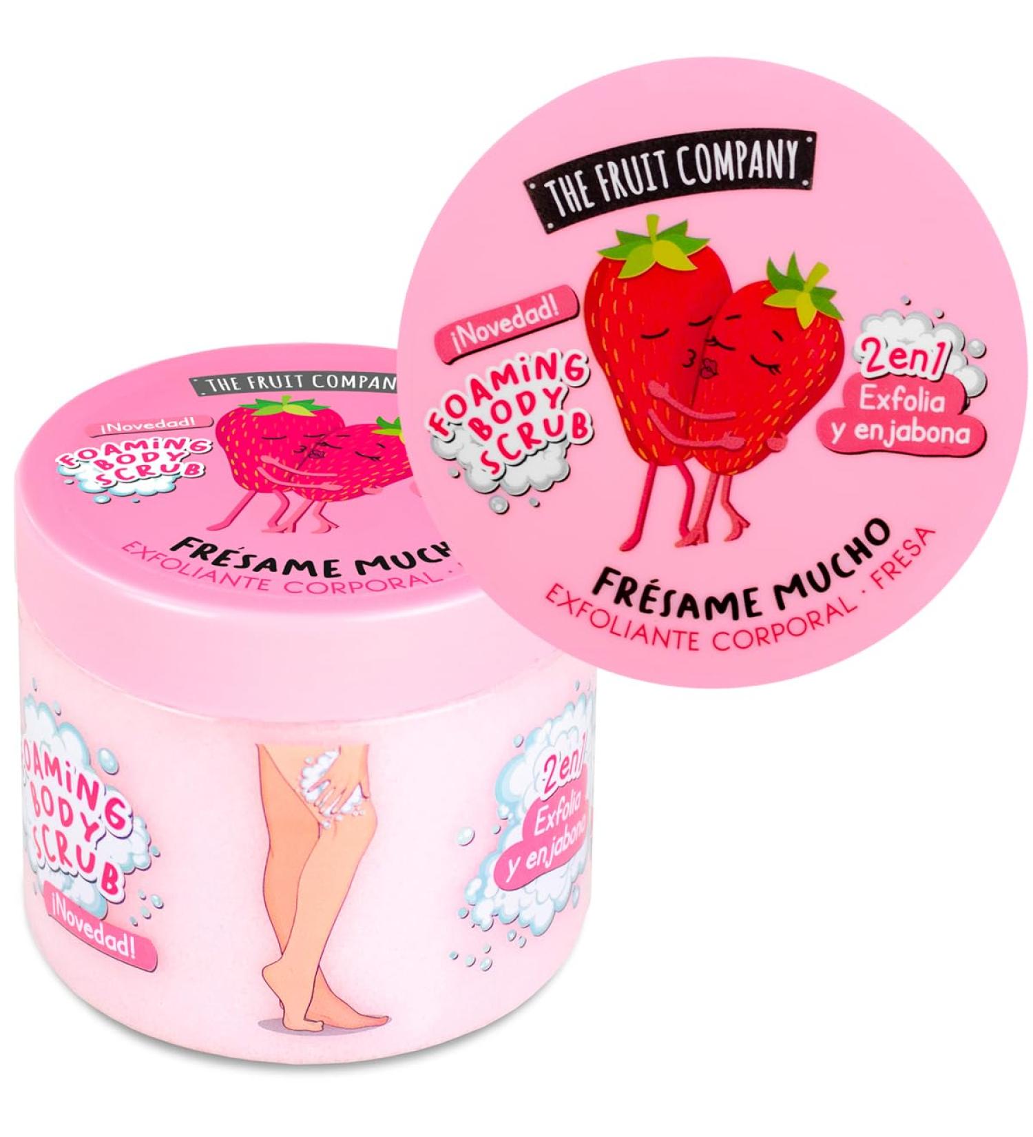 The Fruit Company Strawberry Body Scrub 400g | 2 in 1 Exfoliate & Soap - Buy Online on GoSupps.com