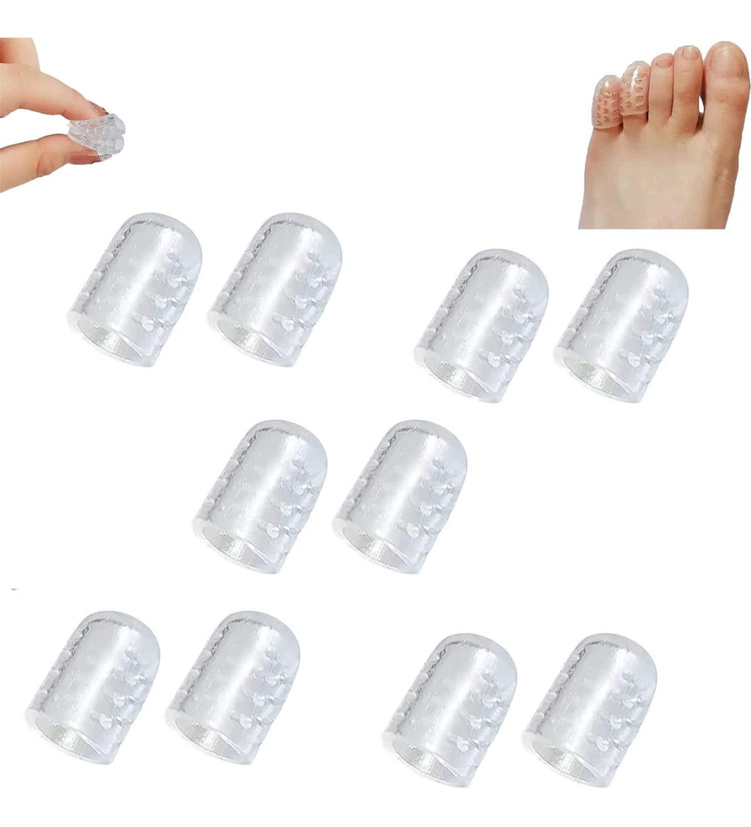 Silicone Gel Toe Caps - 10PCS | Anti-Friction Toe Protector for Corns, Blisters & Pain Relief - Buy Online on GoSupps.com