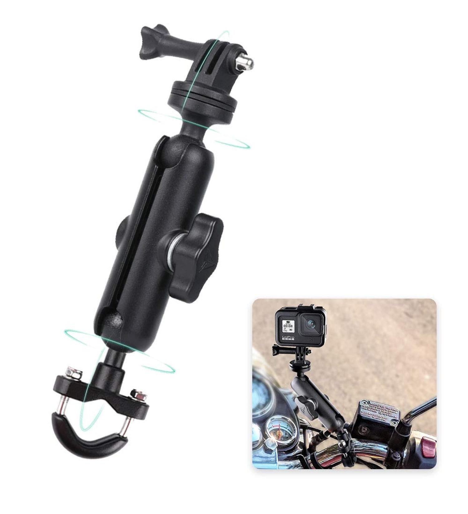 RUIGPRO 360 Motorcycle Bike Camera Holder Handlebar Mount for GoPro Action Cameras - Buy Online on GoSupps.com