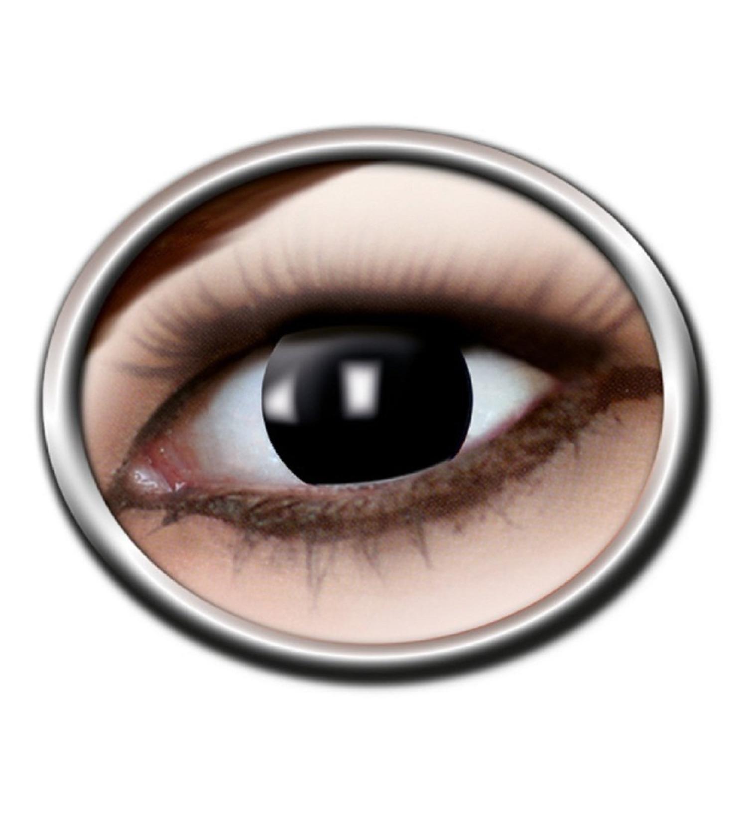 Zoelibat Eyecatcher Motif Lenses - Blind Black M20 - Colored 3 -month contact lenses - Black lenses to magician magician witch costumes