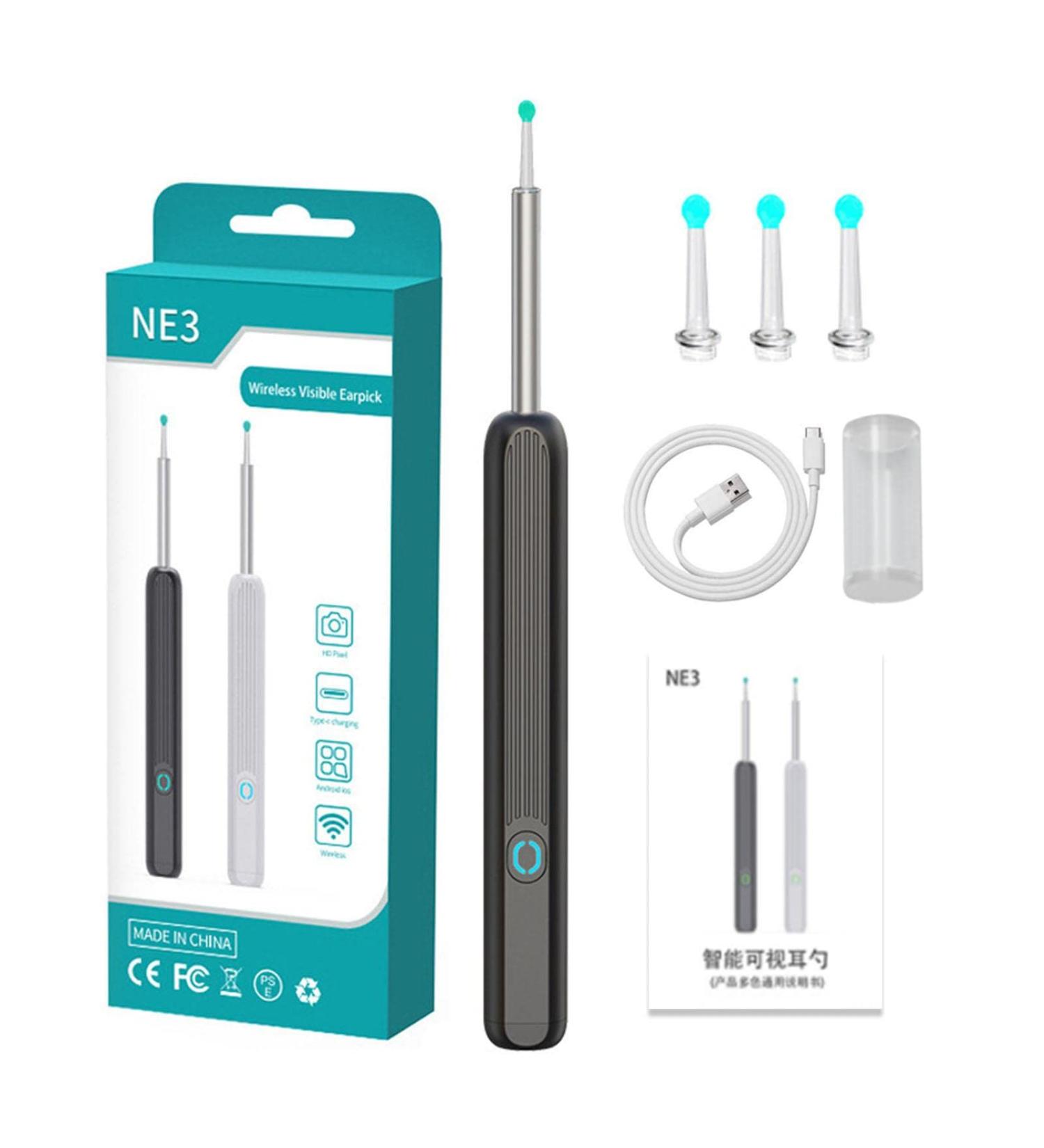 Lutiore Smart Visual Ear Cleaner - Otoscope Endoscope Earpick for Safe Wax Removal - Buy Online on GoSupps.com