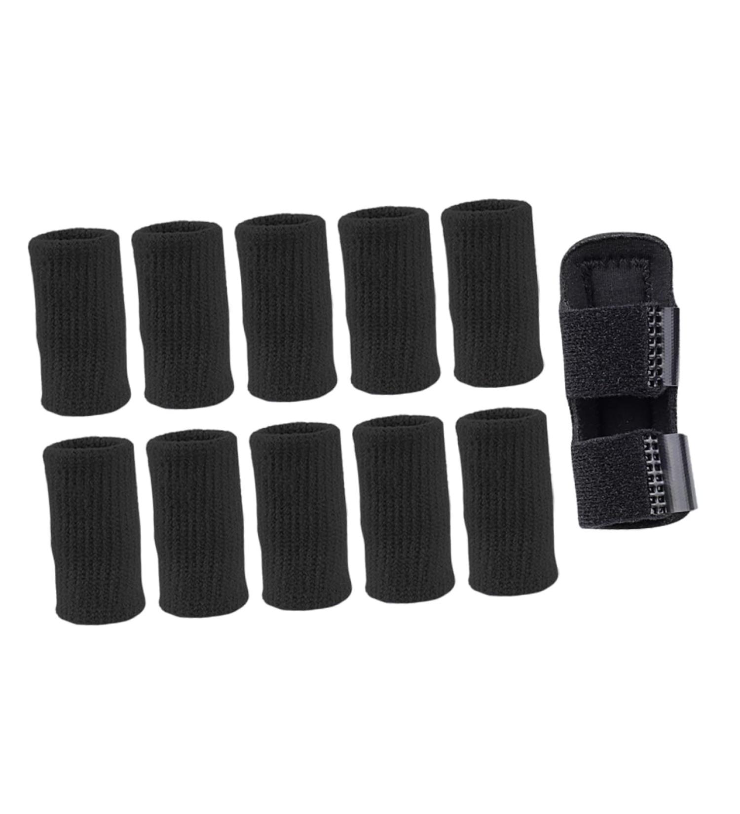 NOLITOY Elastic Finger Splint Protector - Non-Skid Sports Finger Sleeves for Basketball Players - 1 Set of Protective Finger Cots - Buy Online on GoSupps.com