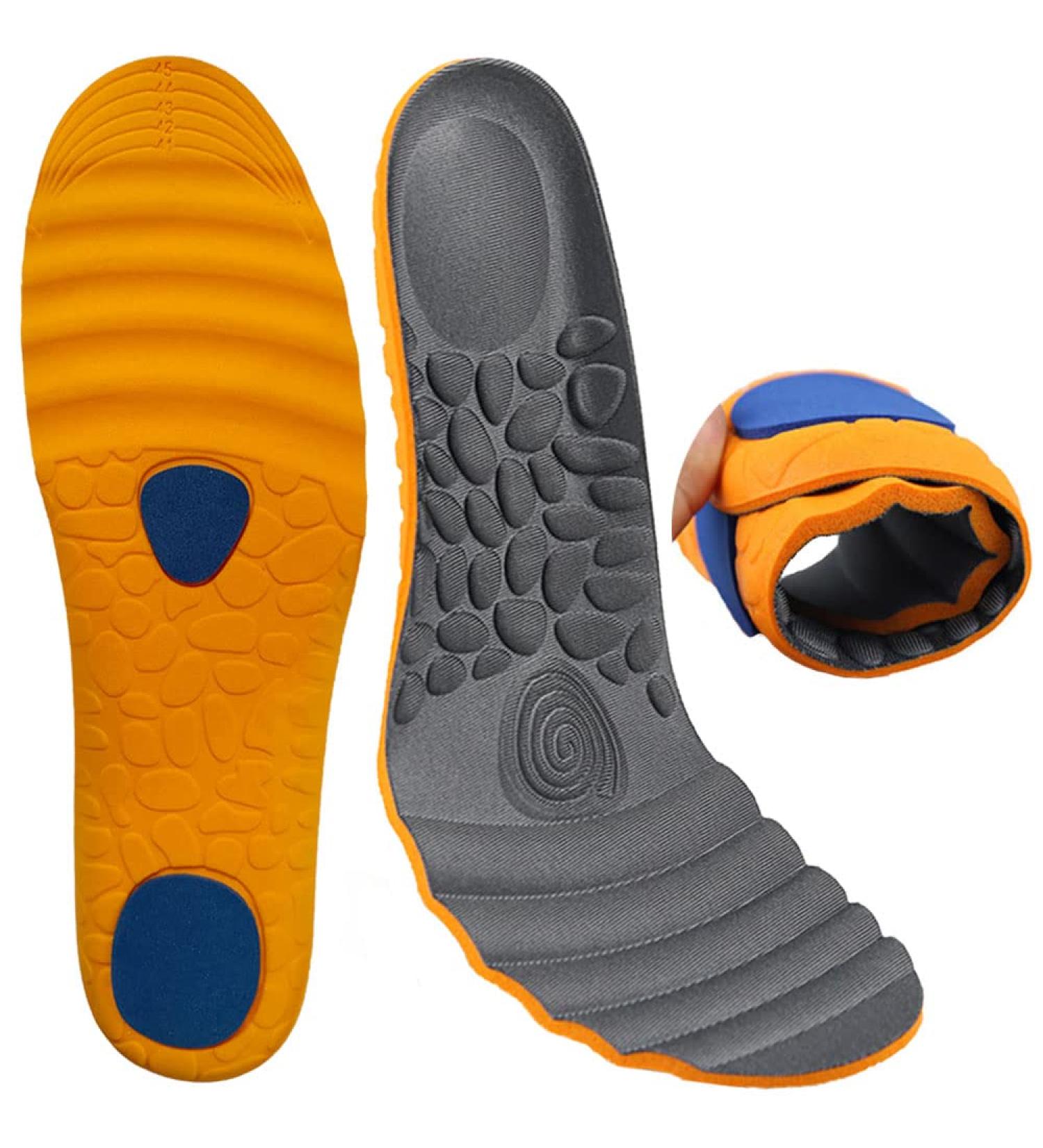 SOLEEJOY Sport Shoe Insoles - Ultra-Light Massage Sole for Work Boots - Gray, 1 Pair (Men US 8-11) - Buy Online on GoSupps.com