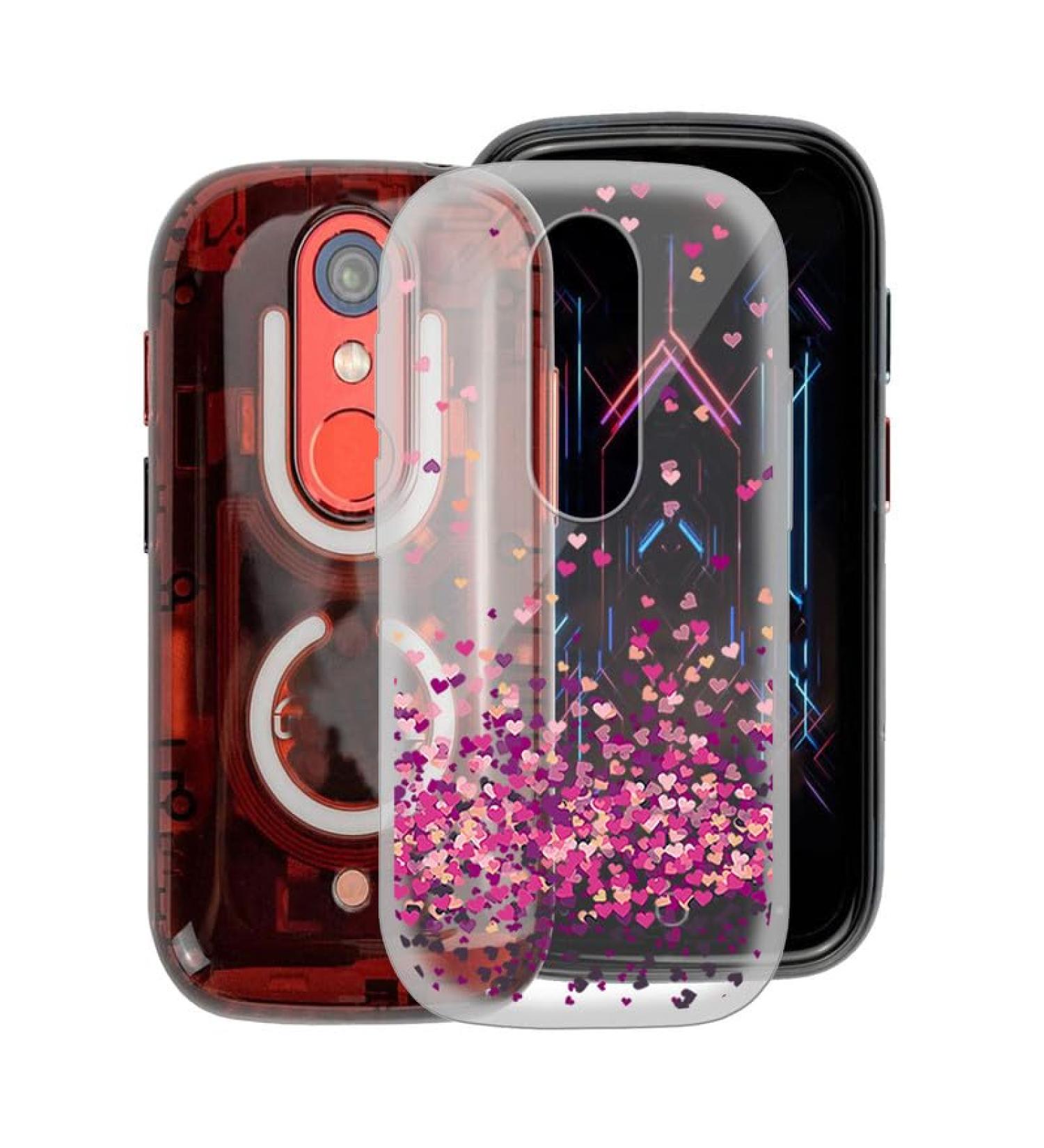 KJYFOANI Phone Case for Unihertz Jelly Star (3.00") Shockproof Bumper Soft Cover Shell Ultra-Slim Stylish X Anti-Yellowing Protection Case for Unihertz Jelly Star for Women/Girl - Pink Love - Buy Online on GoSupps.com