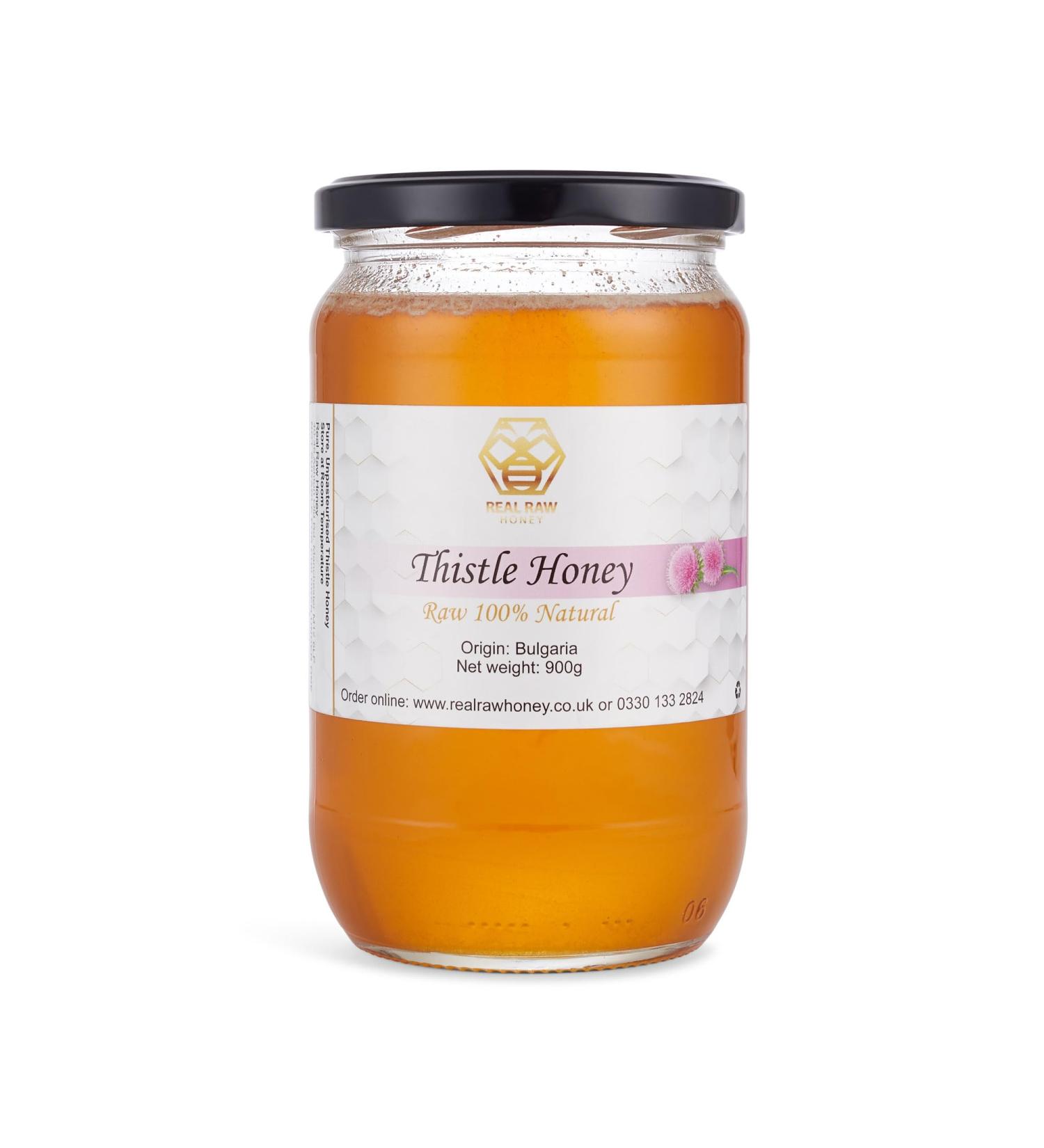 Raw Honey Thistle Honey 900g Pure 100% Natural Thistle Honey - Buy Online on GoSupps.com