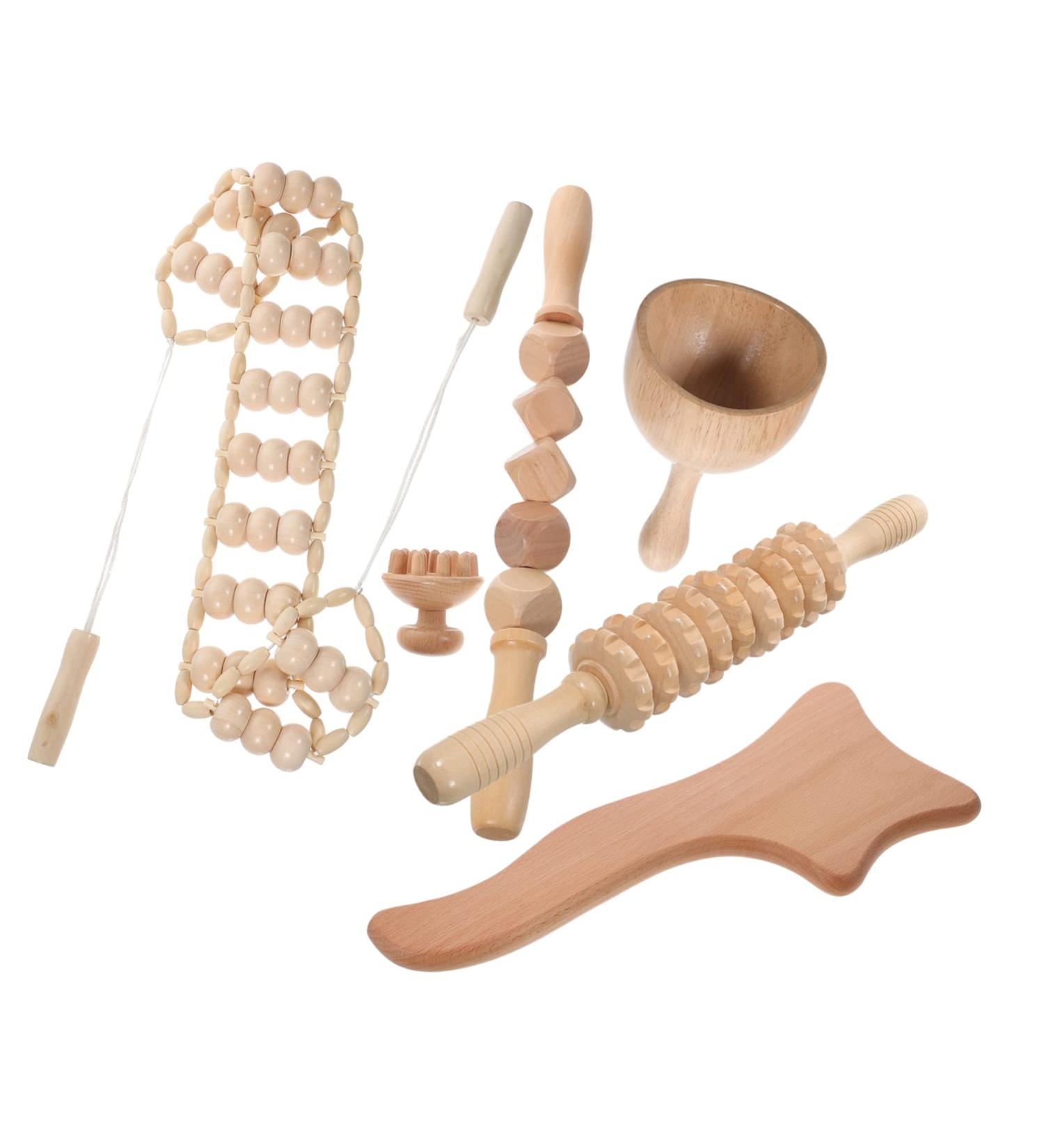 Shop Healeved 5-Piece Beech Massager | Premium Swedish Beechwood for Relaxation & Wellness - International Shipping Available - Buy Online on GoSupps.com
