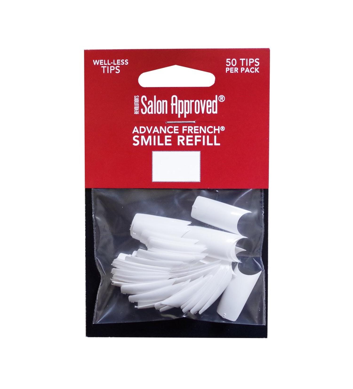 Pro Impressions Advance French Smile 50 Nail Tips Size 3 White