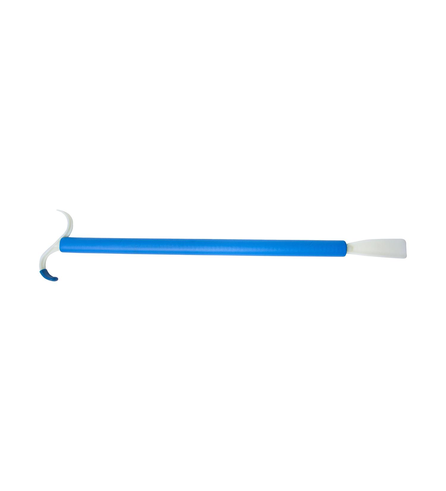 Pflegehome24 61cm Dressing and Undressing Stick with Shoehorn - Blue Dressing Aid for Easy Dressing - Buy Online on GoSupps.com