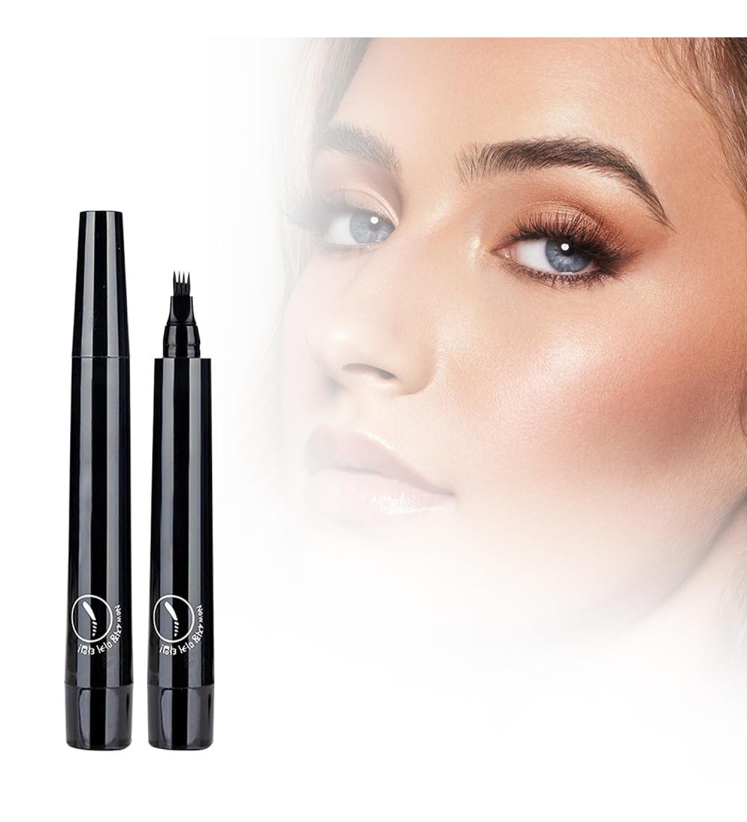 Magic Eyebrow Pencil 4 Head Precision Eyebrow Pencil Waterproof Microblading Eyebrow Contour Pen Natural Filling Eyebrow Makeup Eyebrow Pencil/1(Black) - Buy Online on GoSupps.com