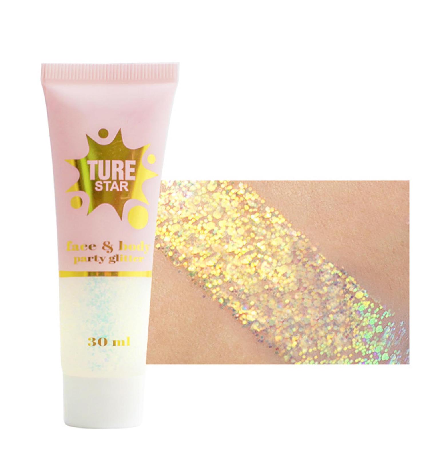  EONFAVE Glitter Body Gel Gold Glitter Mermaid Glitter Face Hair Lip Nail Makeup Festival Party Mermaid Liquid Eyeshadow - Buy Online on GoSupps.com