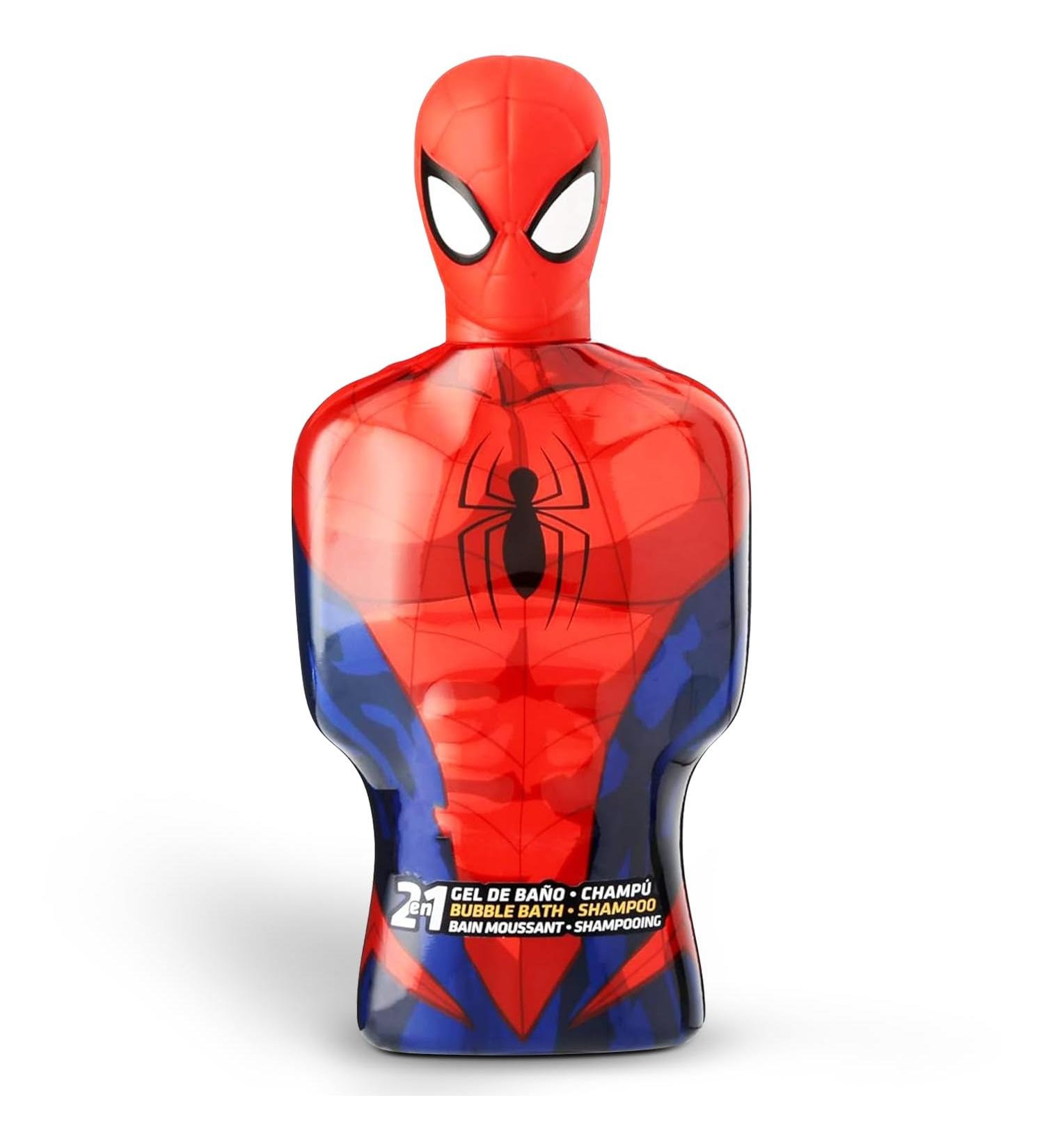 Marvel Spiderman 3D Figure Children Hair and Body Wash 2 in 1 Bubble Bath and Shampoo Suitable for All Hair Types and Dry Sensitive Skin and Scalp 350 ml Red - Spiderman - Buy Online on GoSupps.com