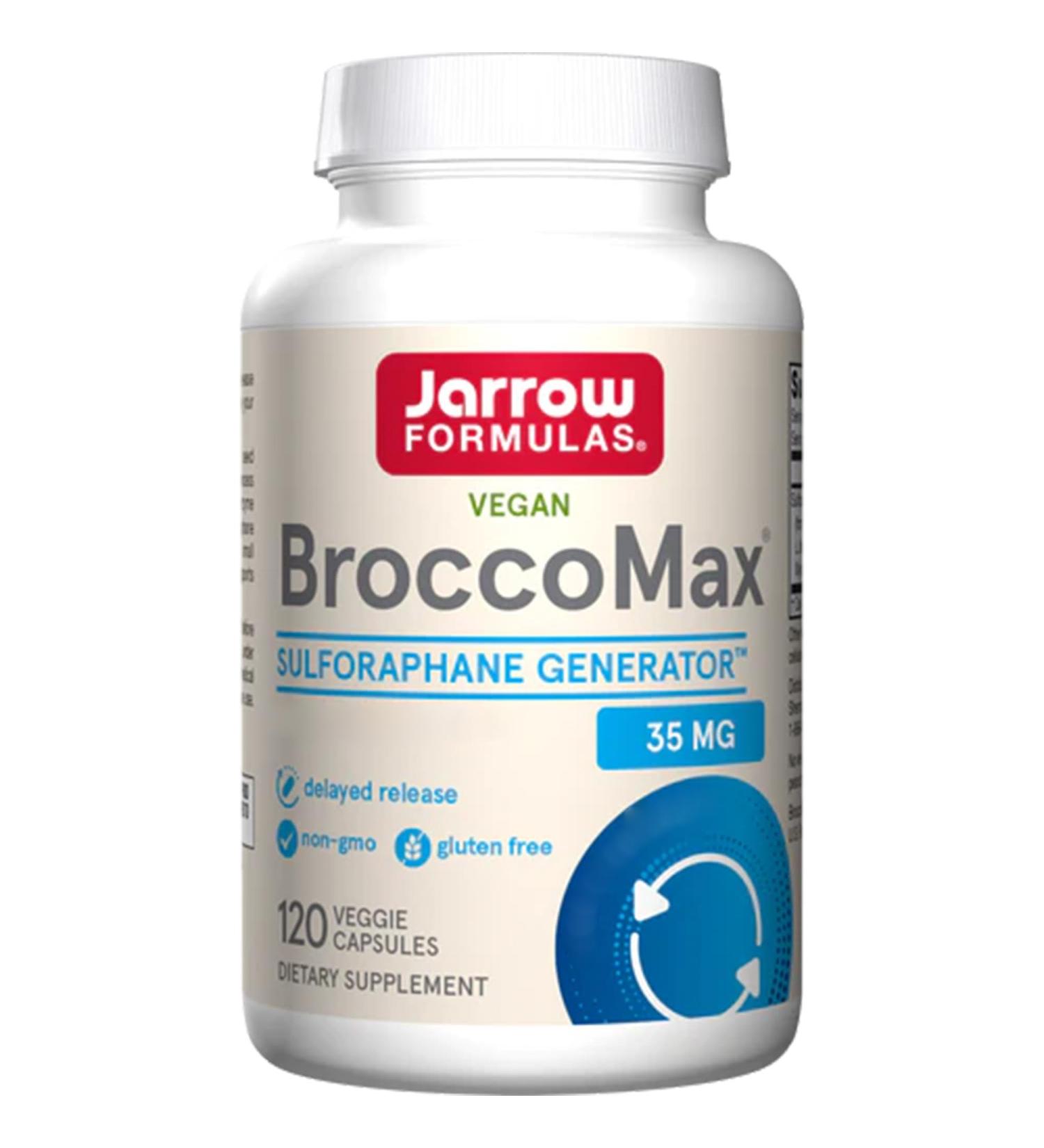 Jarrow Formulas BroccoMax with Broccoli Seed Extract 120 Vegan Vegetarian Gluten Free Non-GMO - Buy Online on GoSupps.com