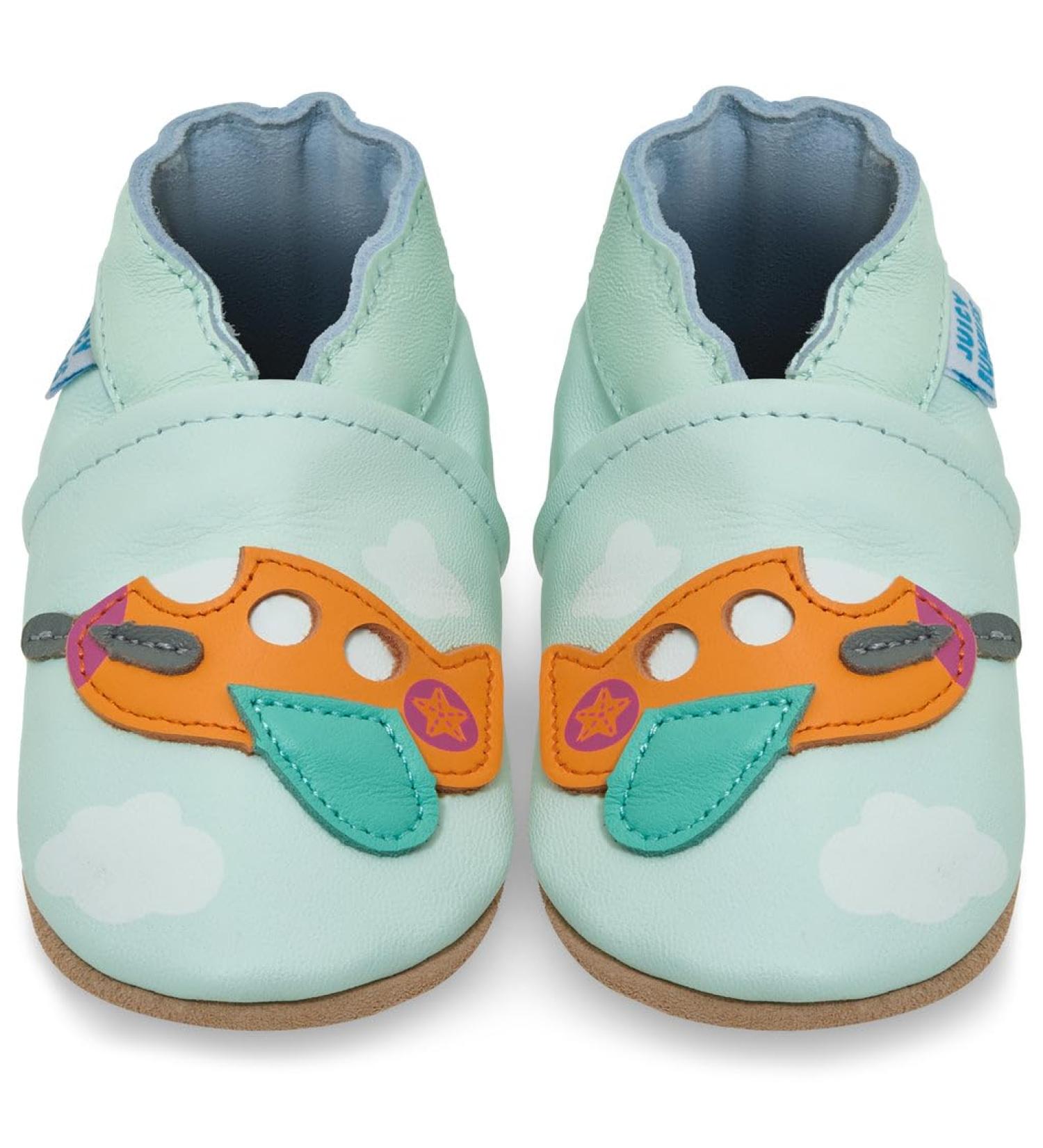 Baby Shoes: Soft Sole Leather Toddler Shoes for Baby Boy and Girl 0-6 Months - Airplane Design - Buy Online on GoSupps.com