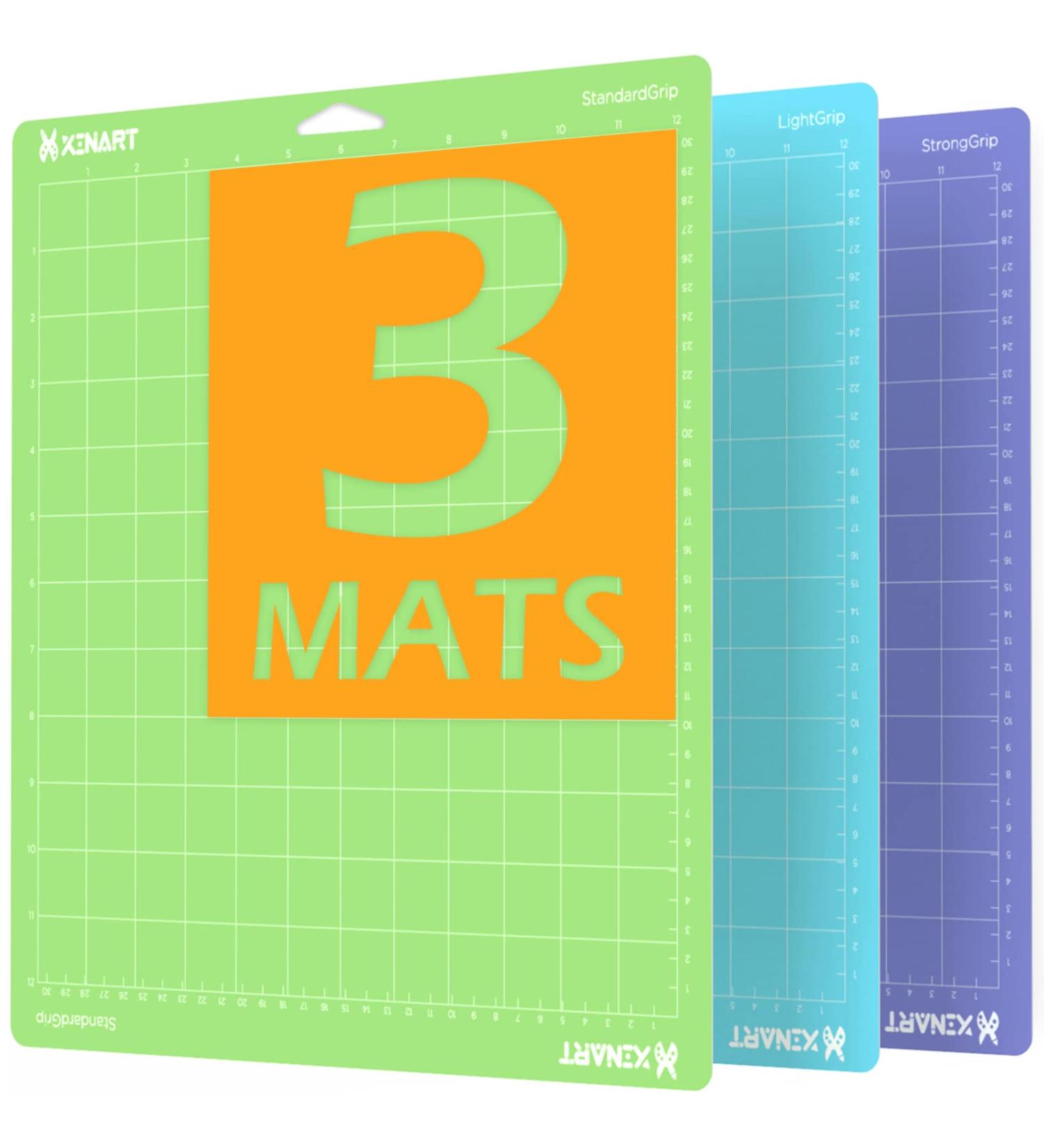 Xinart 12x12 Inch Cutting Mat Variety Pack for Cricut Maker 3 and Explore 3 - Green Blue Purple Adhesive Mats - Replacement Cutting Mats for Cricut - 3 Pack - Buy Online on GoSupps.com