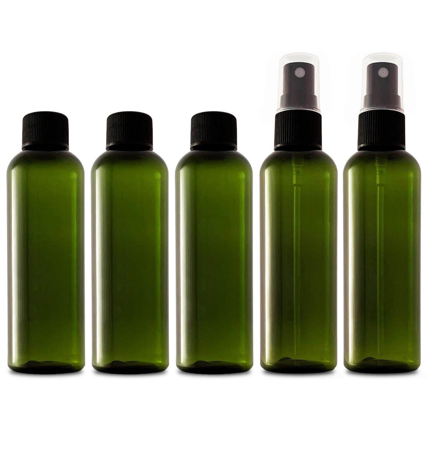 5x100ml Recycled Plastic Travel Spray Bottles - BPA-Free Refillable Containers for Toiletries & Cosmetics - Ideal for Hand Luggage - Buy Online on GoSupps.com