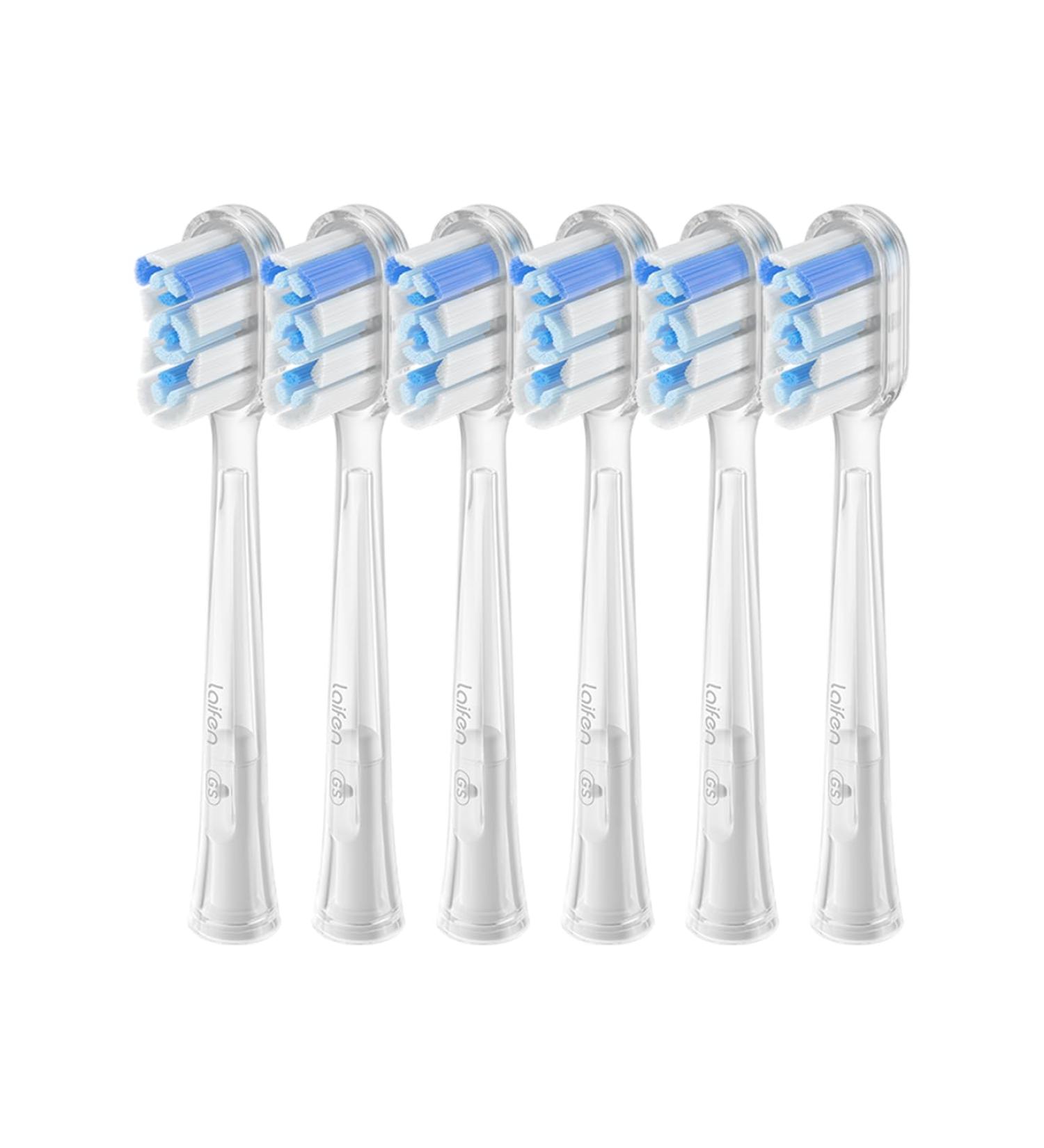 Buy Laifen Toothbrush Heads - 6 Count Replacement for Laifen Wave Electric Toothbrush | Super-Clean & Transparent | International Shipping Available - Buy Online on GoSupps.com