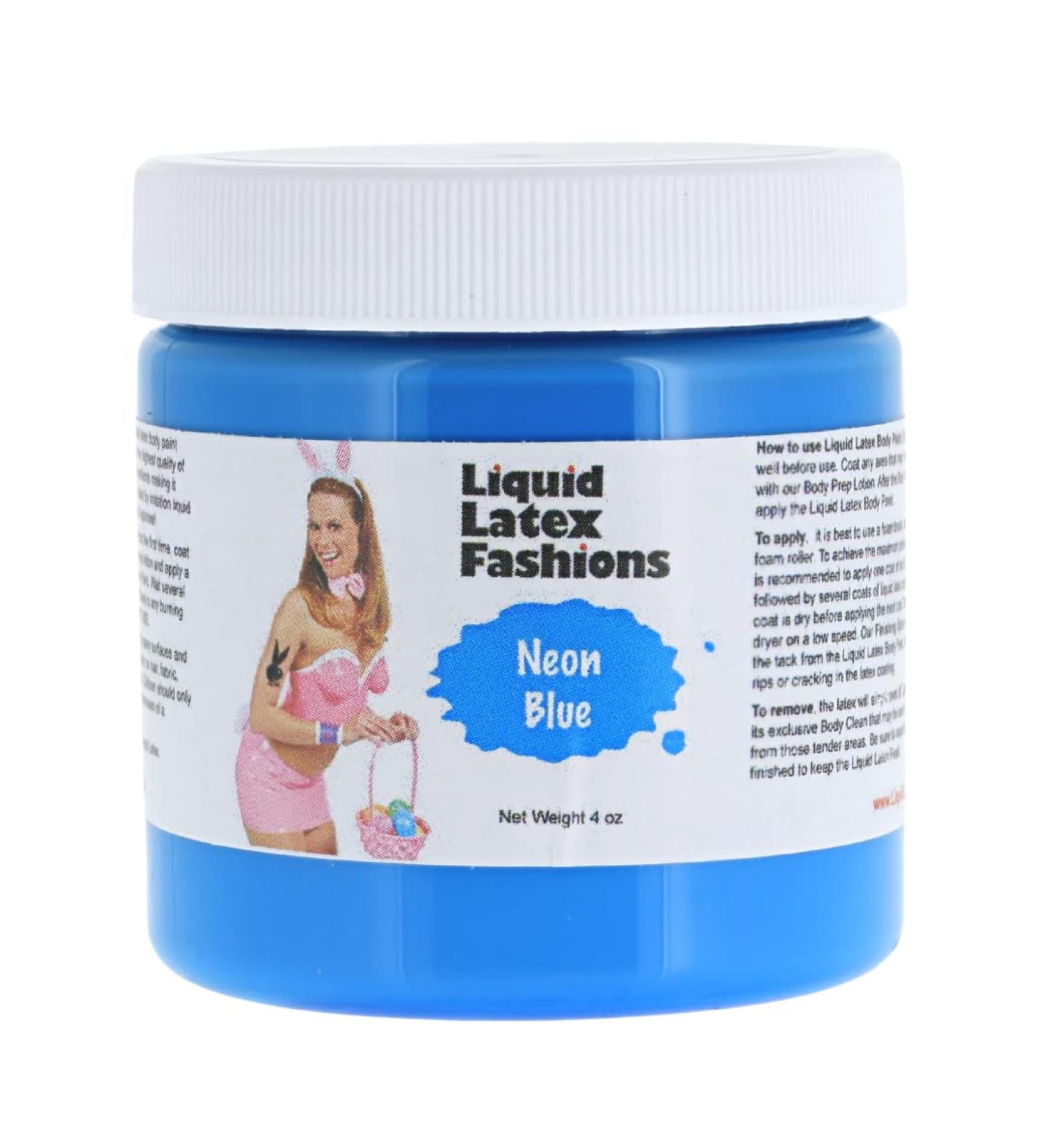 Liquid Latex Fashions Ammonia Free Neon Blue Body & Face Paint - 4 oz for Halloween Artwork Theater Cosplay & Parties - Buy Online on GoSupps.com