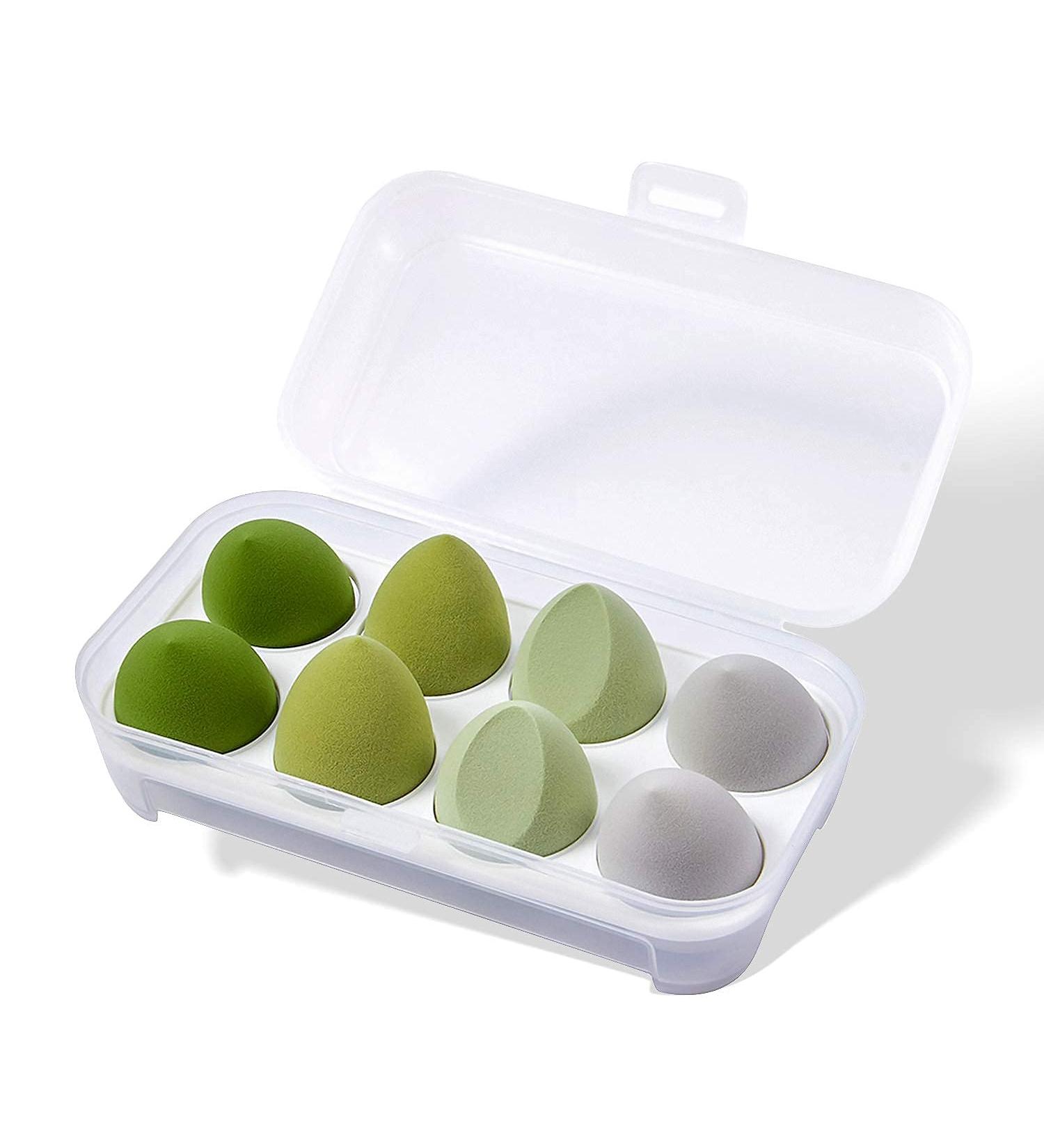 Kingbridal 8-Piece Make-Up Sponges Set | Multi-Colored Cosmetic Applicators for Cream Liquid & Powder | Perfect for Dry/Wet Use - Buy Online on GoSupps.com