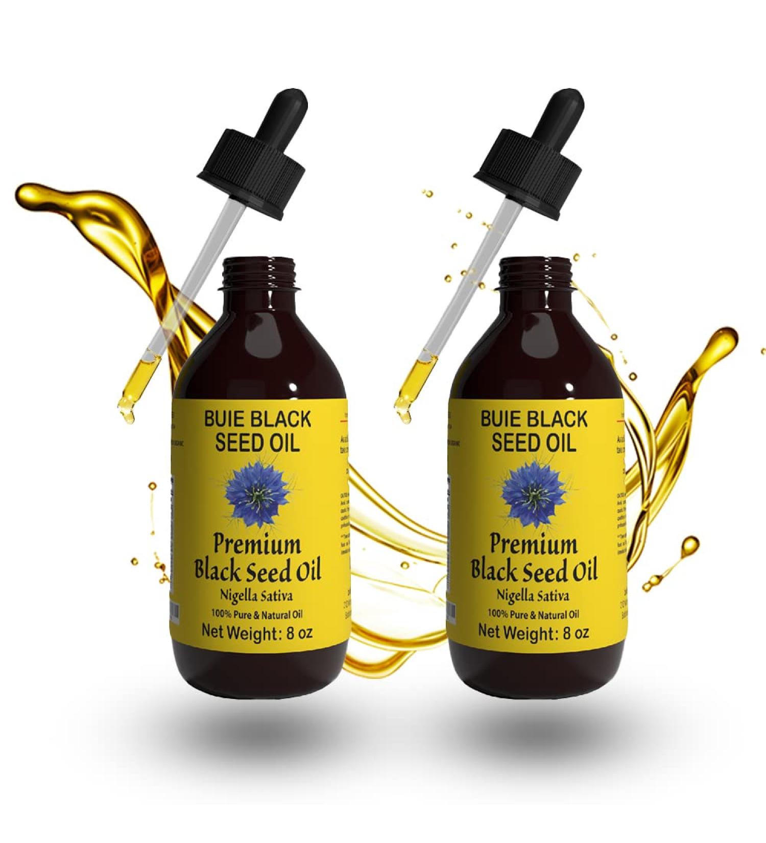 Organic Black Seed Oil | Cold Pressed Nigella Sativa Oil with 4% Thymoquinone & Omega 3 6 9 | 16oz x 2 Pack - Buy Online on GoSupps.com
