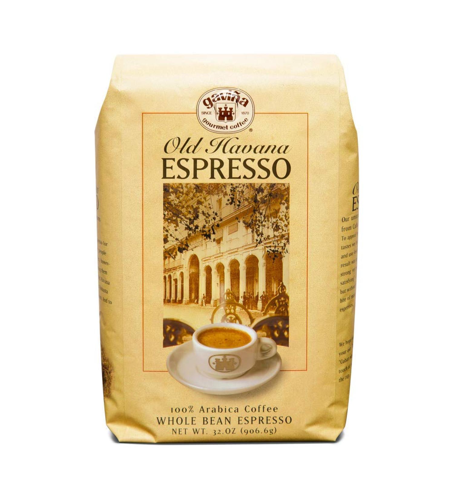 Gavina Old Havana Espresso Whole Bean 100% Arabica Coffee - 32oz - Buy Online on GoSupps.com