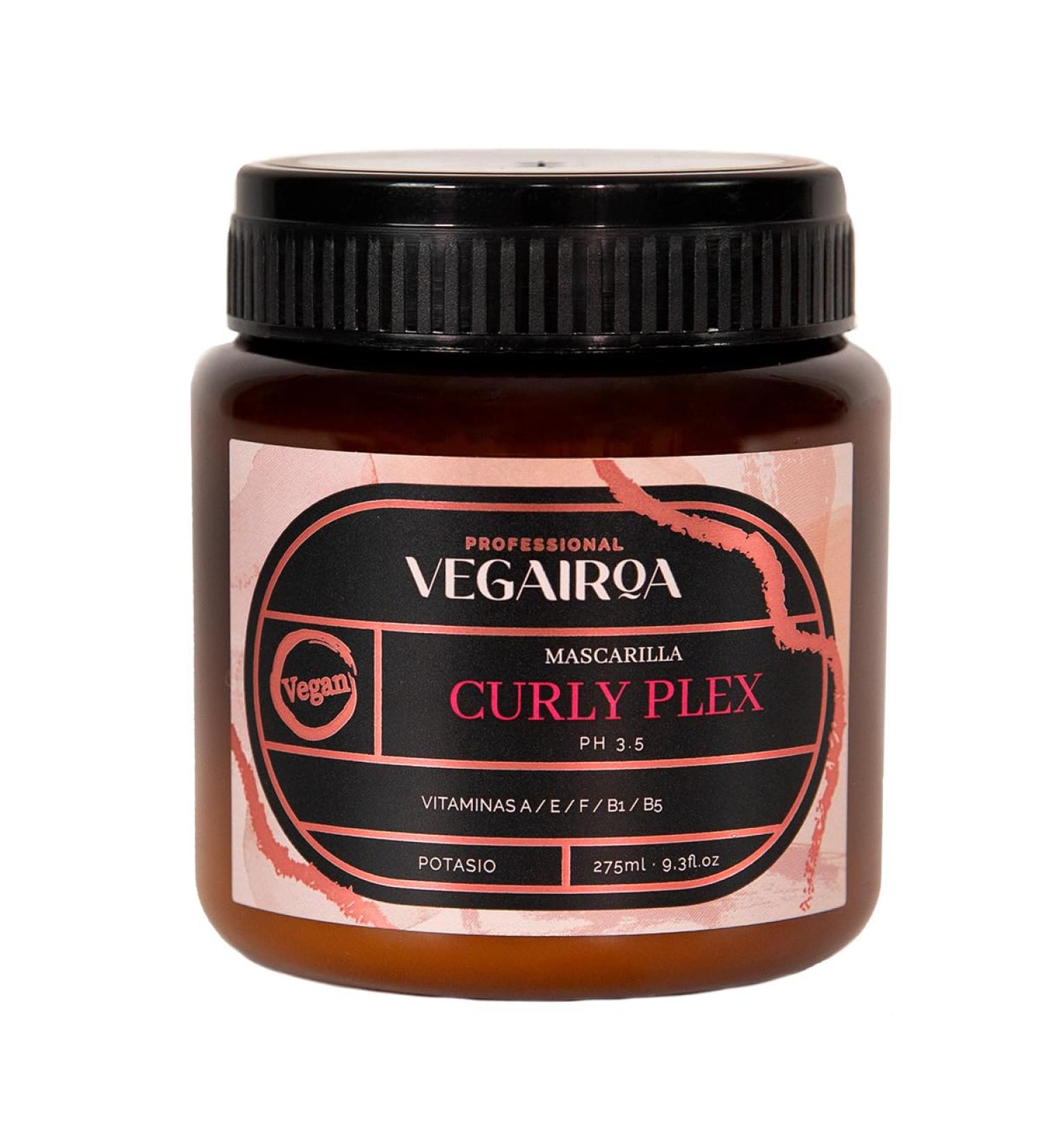 VEGAIROA Curly Plex Mask defined curls without frizz Deeply moisturizing For curly or wavy hair paraben free vegan professional hair treatment 300ml - Buy Online on GoSupps.com