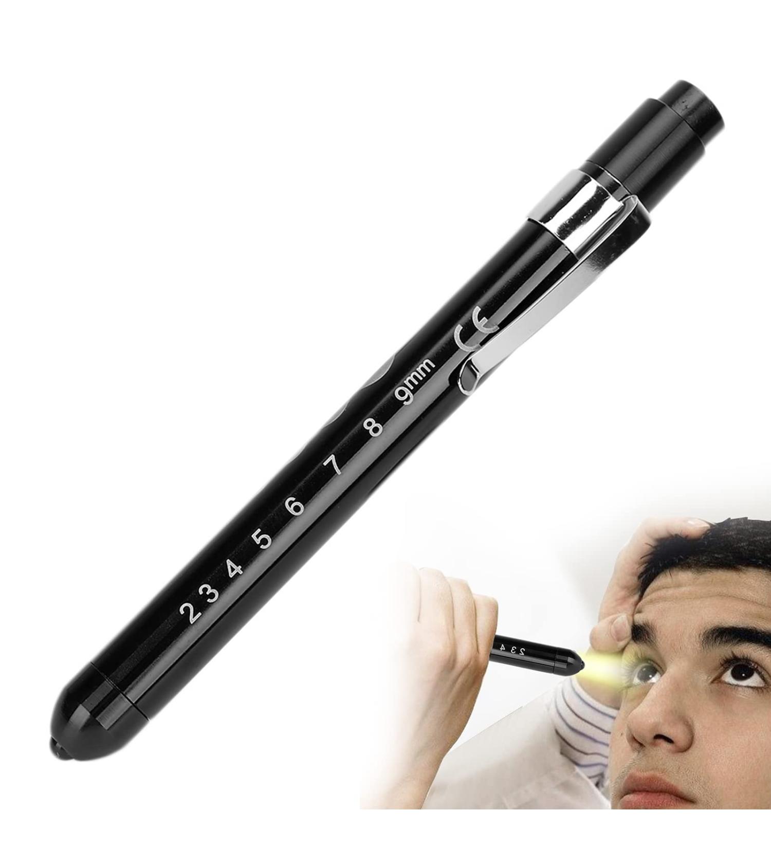 White Light Clinical Pen for Ophthalmic Examination - Nurses & Doctors Penlight for Pupil Check - Clip Design, AAA Batteries (Not Included) - Black - Buy Online on GoSupps.com