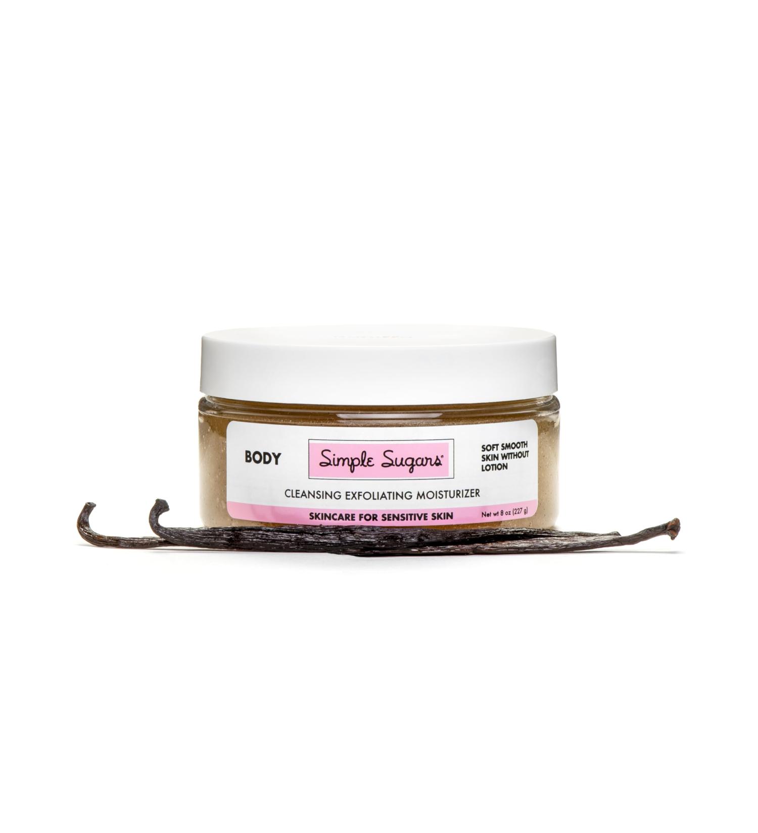 Vanilla Body with Emu Oil - All-Natural Cleansing Exfoliating Moisturizer for Sensitive Skin Dry Skin Eczema Psoriasis KP