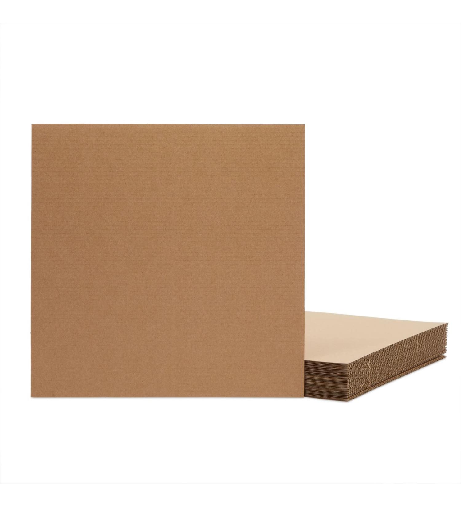 24 Pack Thick Corrugated Cardboard Sheets  Bulk Flat 12x12 Square Inserts for Packing  Mailing  DIY Crafts - Buy Online on GoSupps.com