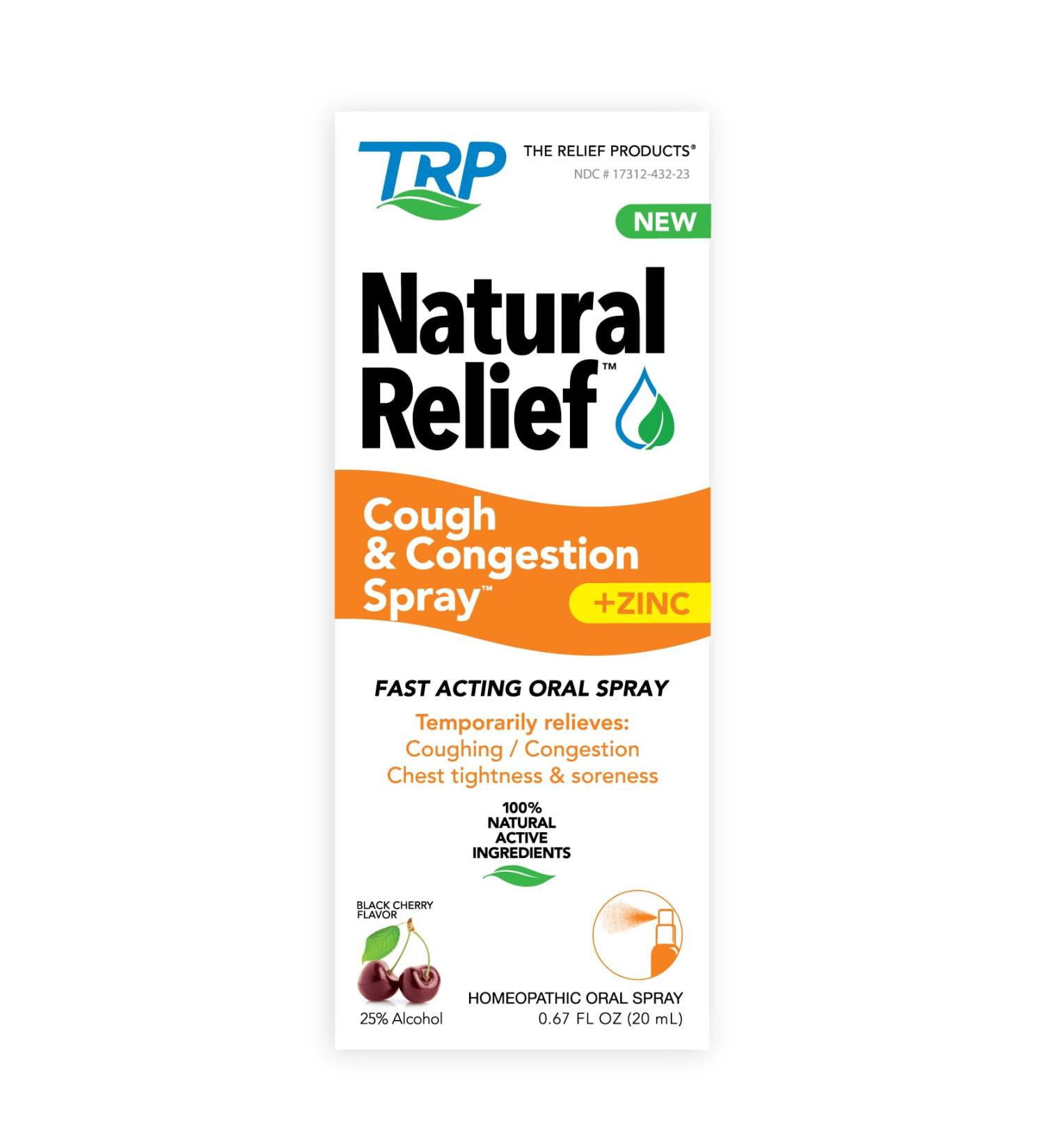 Natural Relief Cough & Congestion Spray Multi Symptom Cough and Congestion Relief Including Chest Tightness Congestion and Mucus - Buy Online on GoSupps.com