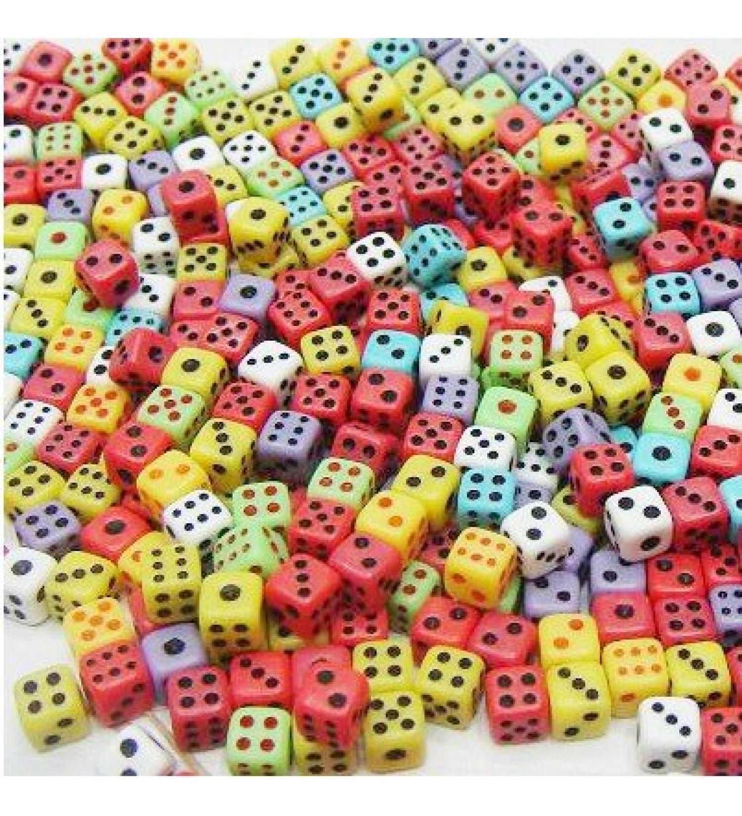 SmartDealsPro 100 Assorted Mini Dice Set - 1/5 5mm D6 Game Dice - Buy Online on GoSupps.com