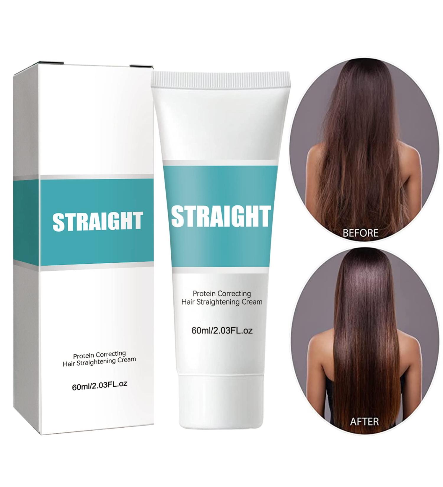 Protein Correcting Hair Straightening Cream - Fast Smoothing Collagen Formula for All Hair Types - 2.03 Fl Oz - Buy Online on GoSupps.com