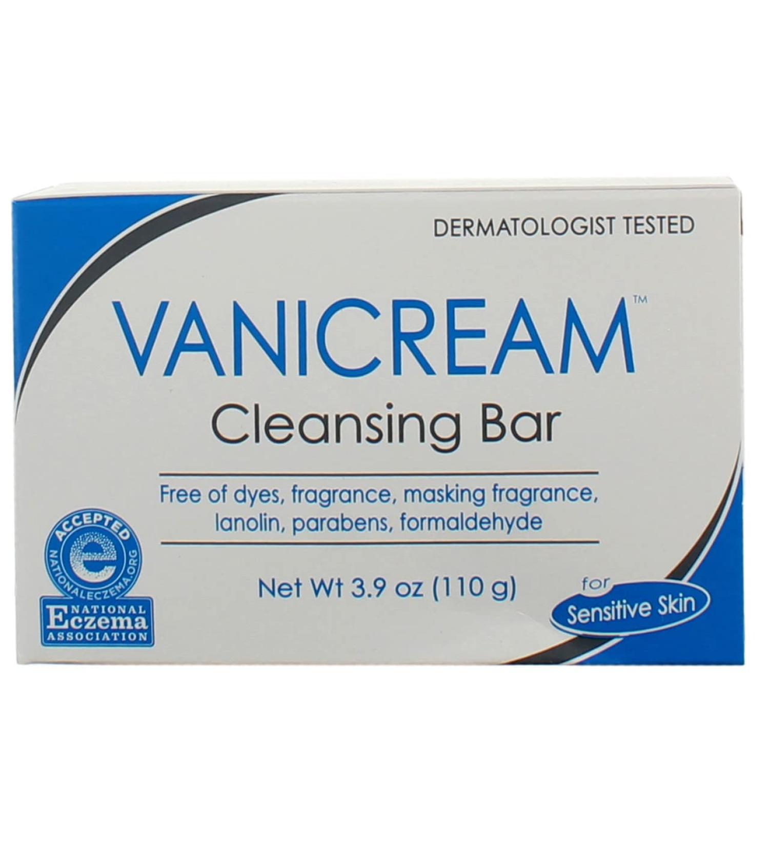 Vanicream Cleansing Bar 3.9 Oz (110 G) Pack of 4 - Unscented, Gentle Skin Cleanser - Buy Online on GoSupps.com