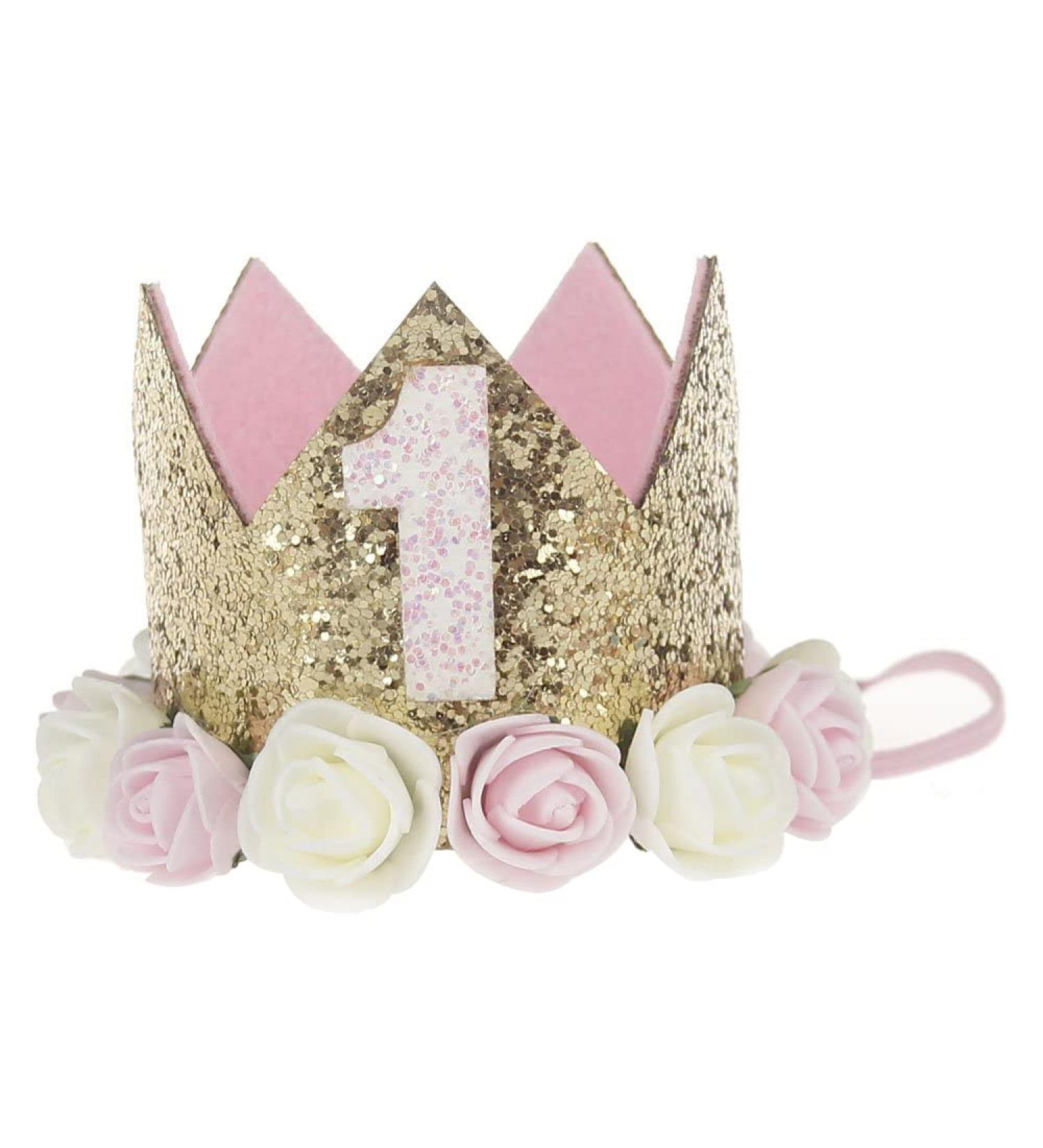 Haomaomao Baby Crown Princess Gold Tiara Crystal Hat | Girls 1st Birthday Gift - Buy Online on GoSupps.com
