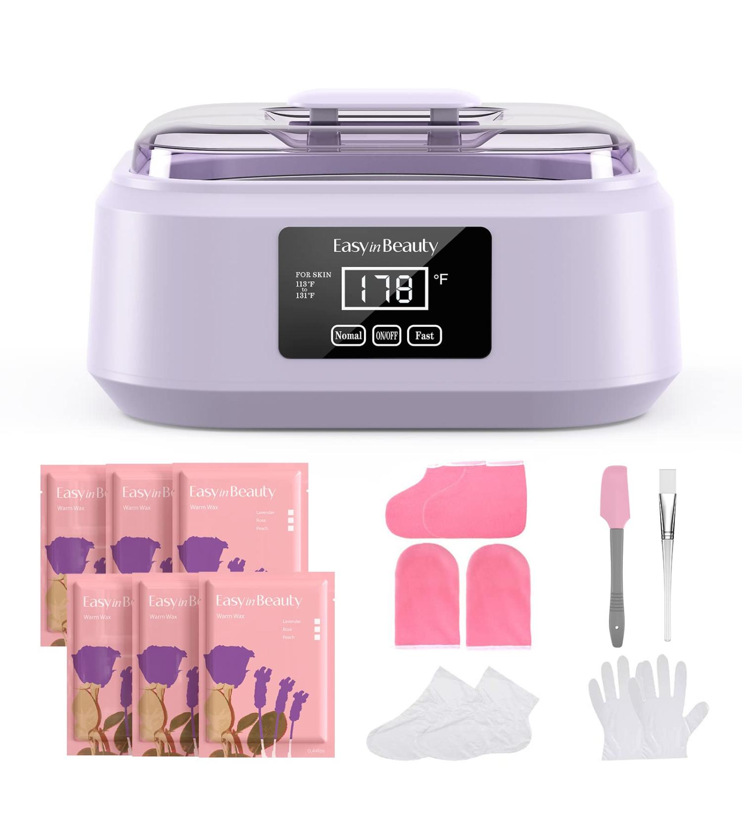 EasyinBeauty Touchscreen Paraffin Wax Machine | 3000ml Warmer with Lavender Wax | Paraffin Hot Wax Spa for Therapy and Soft Skin - Buy Online on GoSupps.com