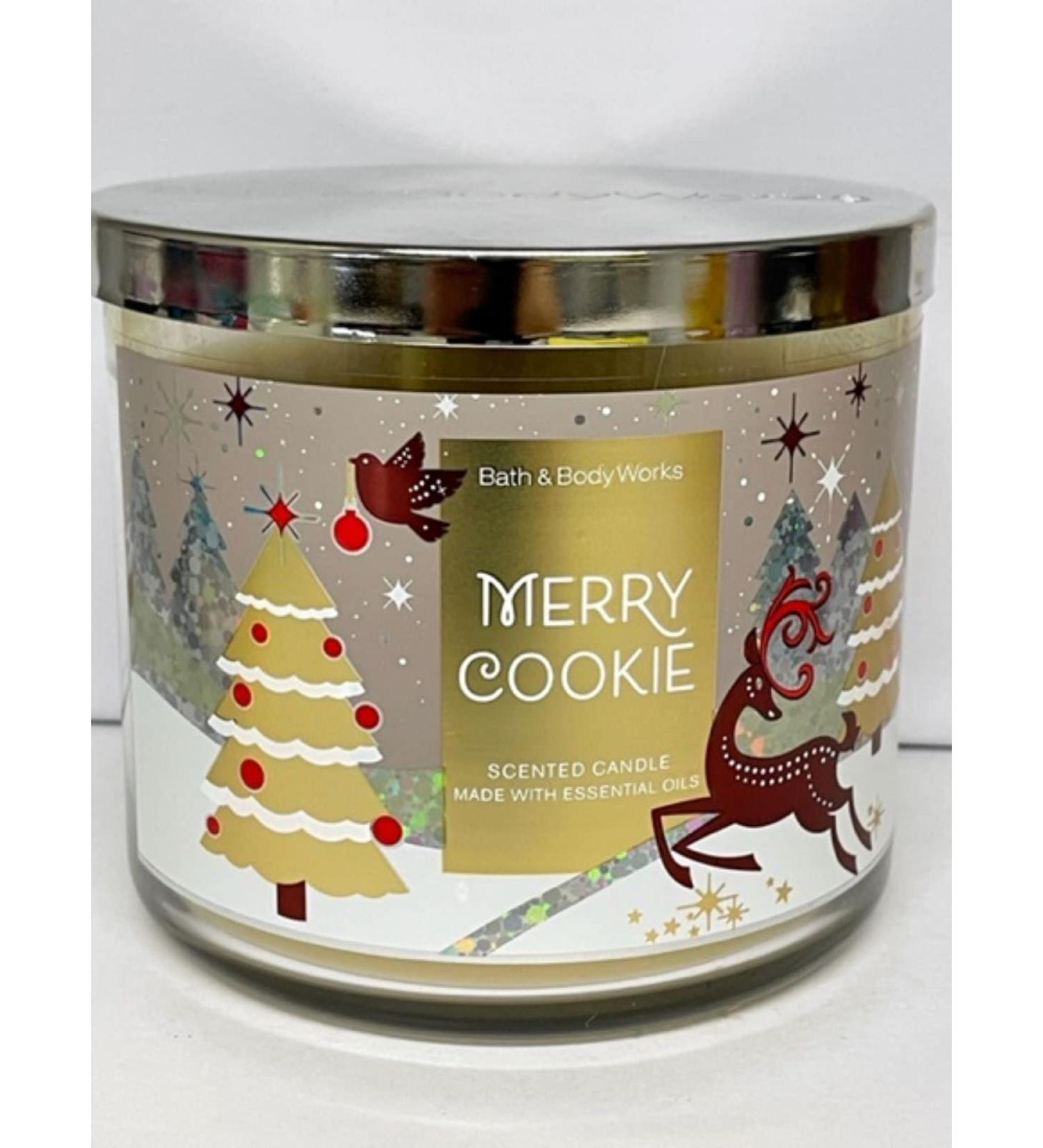 Bath & Body Works Merry Cookie Scented Candle | 3 Wick 14.5 OZ | Holiday Fragrance for Cozy Atmosphere - Buy Online on GoSupps.com