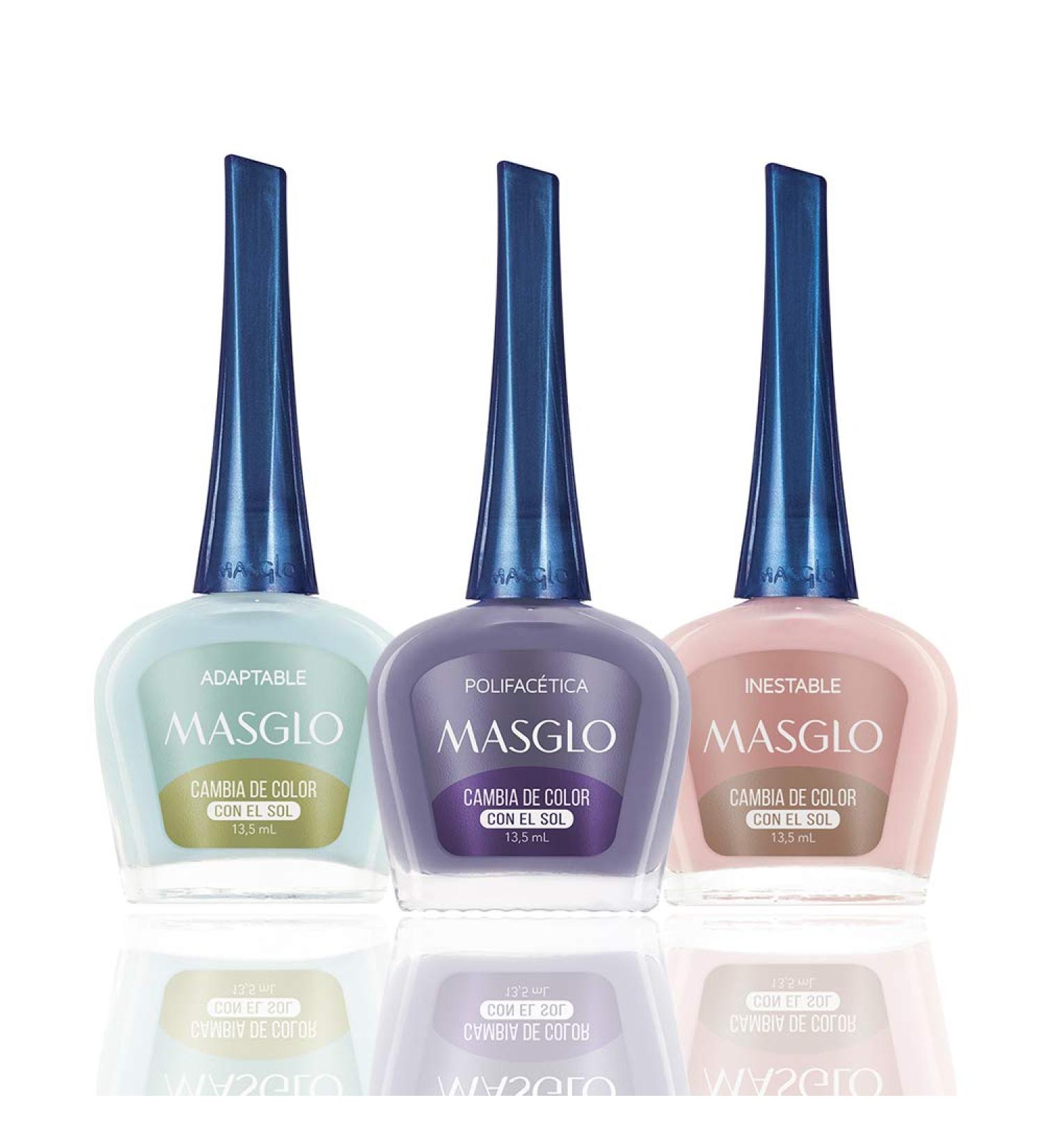 MASGLO Color Changing Nail Polish set - 3 Pcs Green Kit | Sunlight Activated Nail Polish - 1.4 Fl. Oz - Buy Online on GoSupps.com