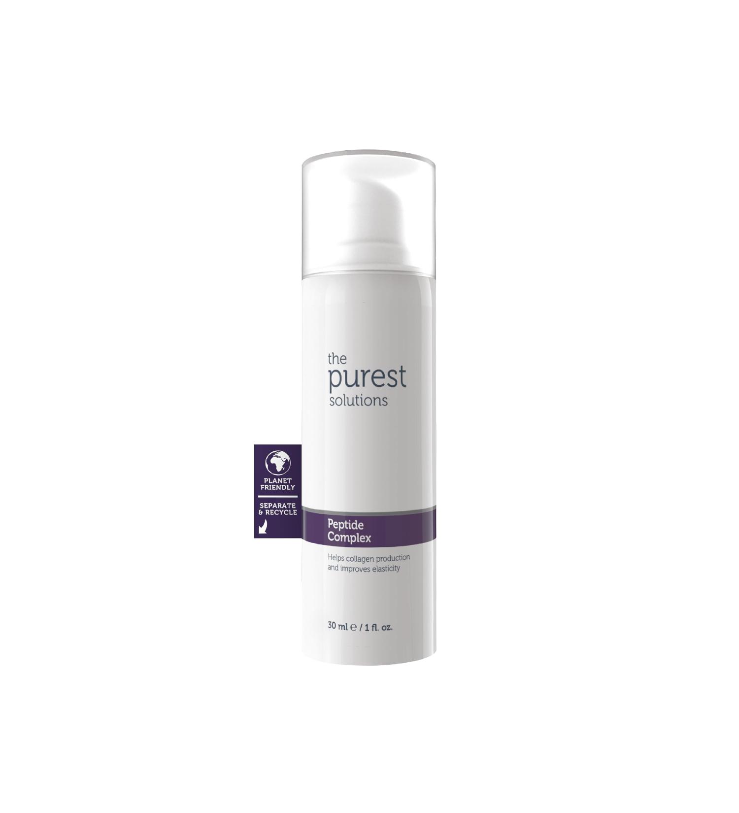 Purest Solutions Peptide Complex Serum - Vegan Anti-Aging & Skin Rejuvenation - Supports Collagen Anti-Wrinkle Care - Eco-Friendly (30 ml) - Buy Online on GoSupps.com