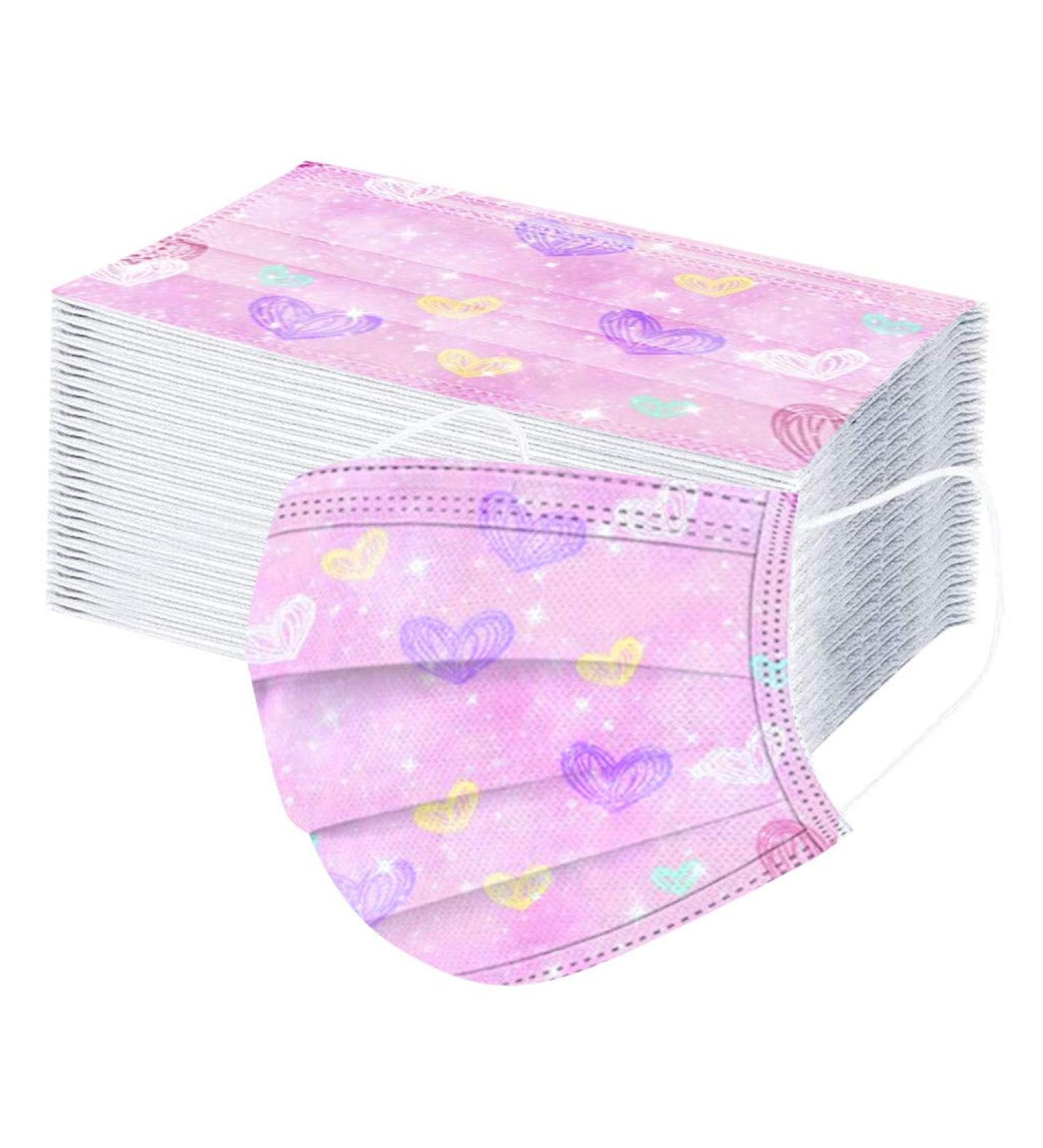 Writtian 50-Pack Disposable 3-Layer Printed Bandana Scarves for Unisex Adults - Breathable Mouth & Nose Protection - Buy Online on GoSupps.com
