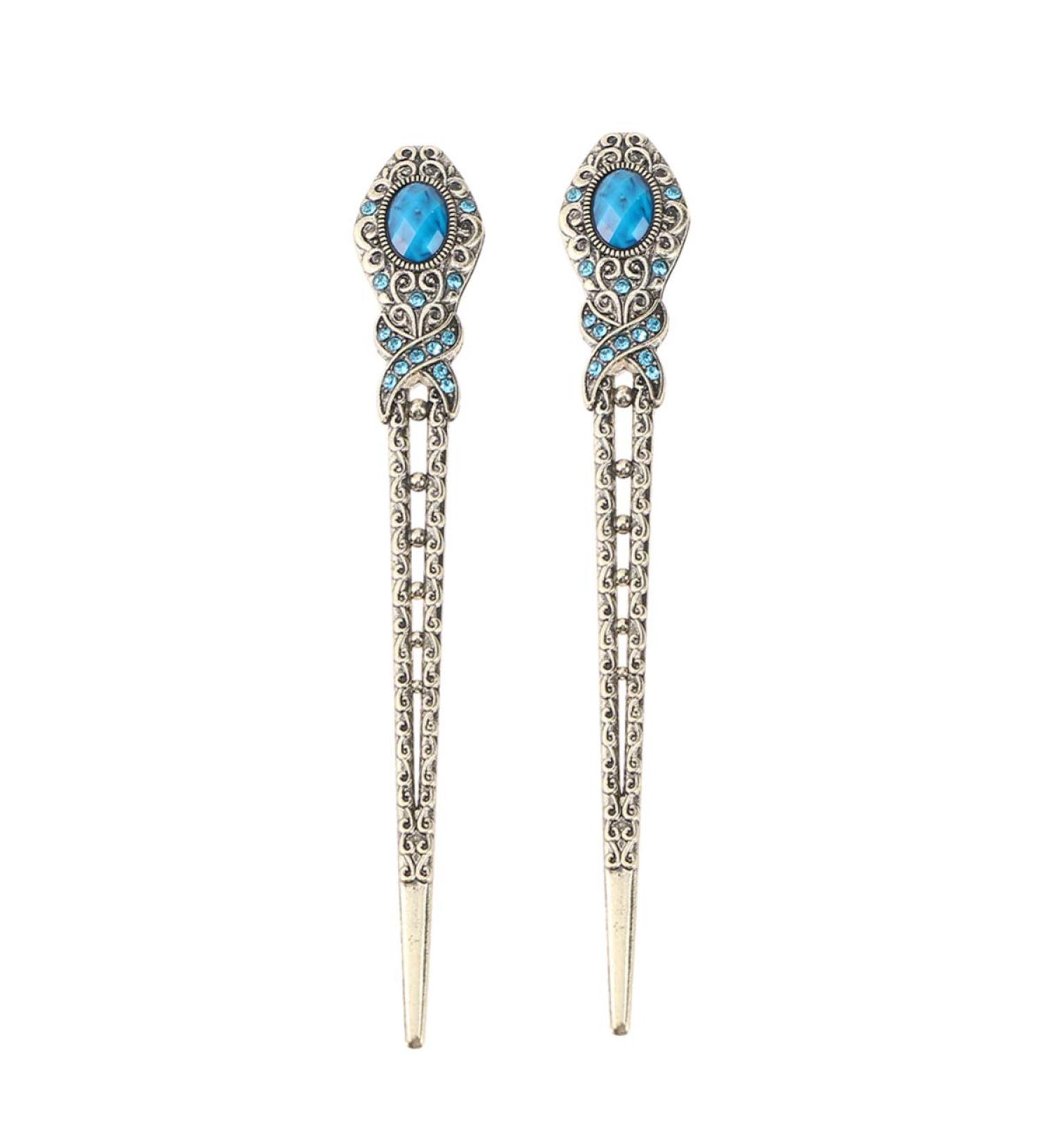 Lurrose 2PCS Vintage Rhinestone Hair Sticks - Elegant Traditional Hair Chopsticks for Women | Stylish Bun Accessory and Hair Jewelry - Buy Online on GoSupps.com