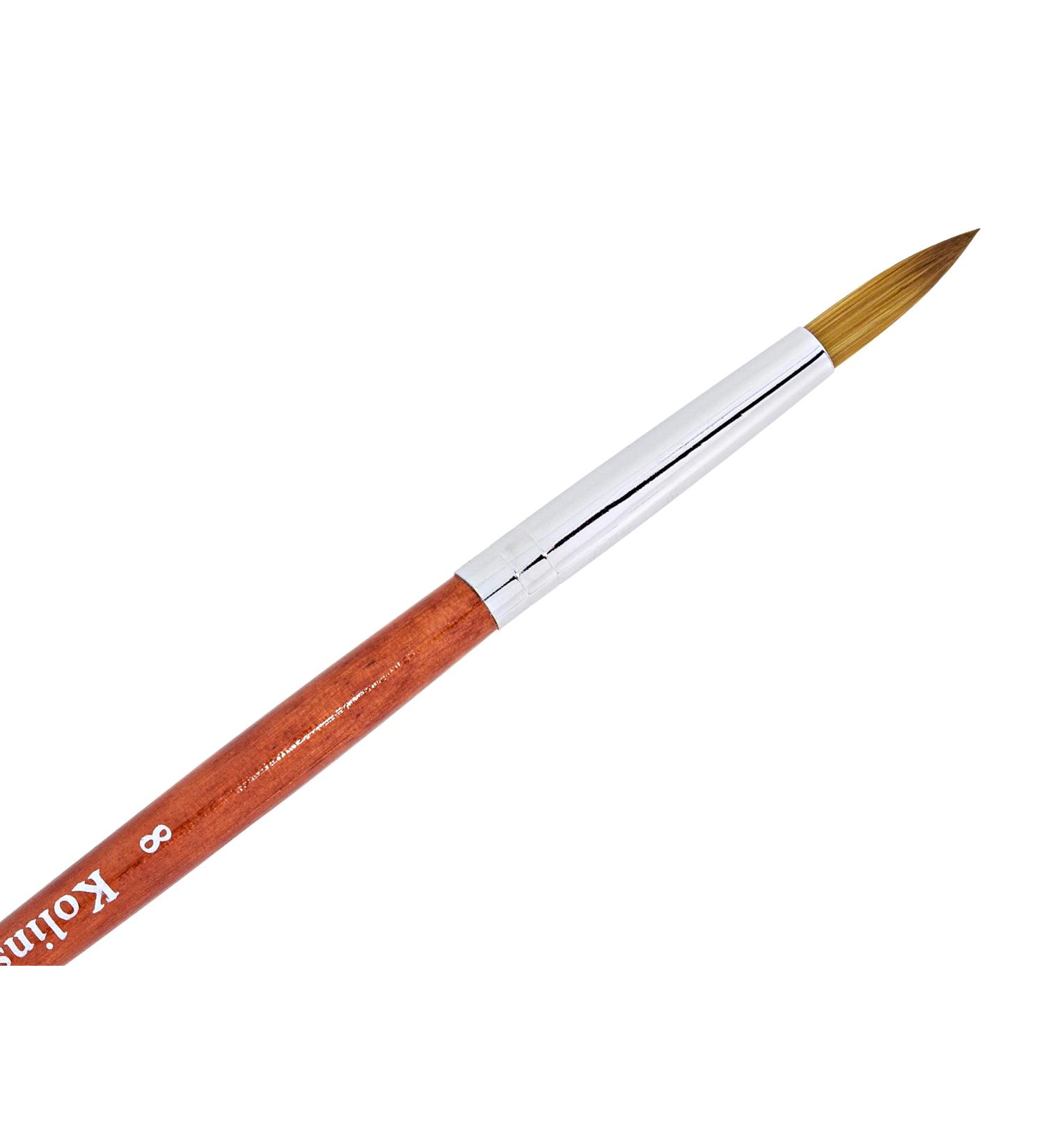 Nail design acrylic brush #8 Kolinsky 70% Nylon 30%