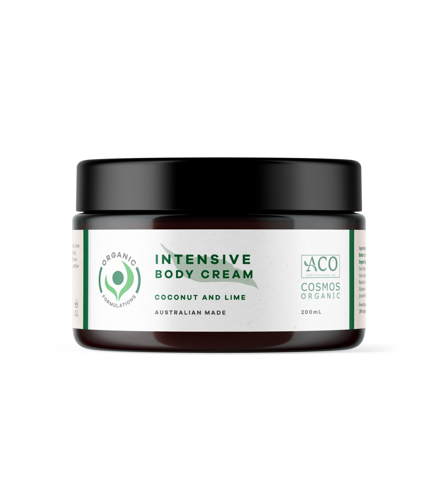 Organic Formulations Intensive Body Cream with Coconut and Lime 200mL - Buy Online on GoSupps.com