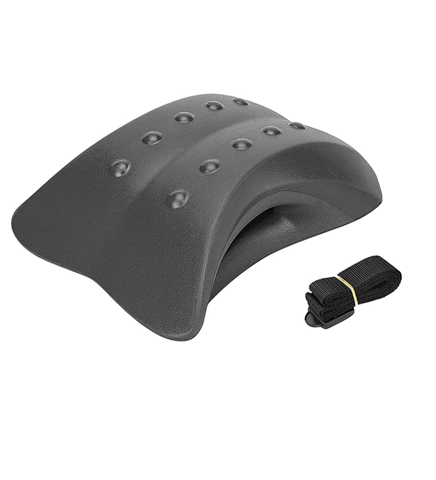 Veneka Lumbar Vertebrae Back Support Pillow - Pain Relief for Lower Back | Traction & Comfort in Black - Shop Internationally! - Buy Online on GoSupps.com