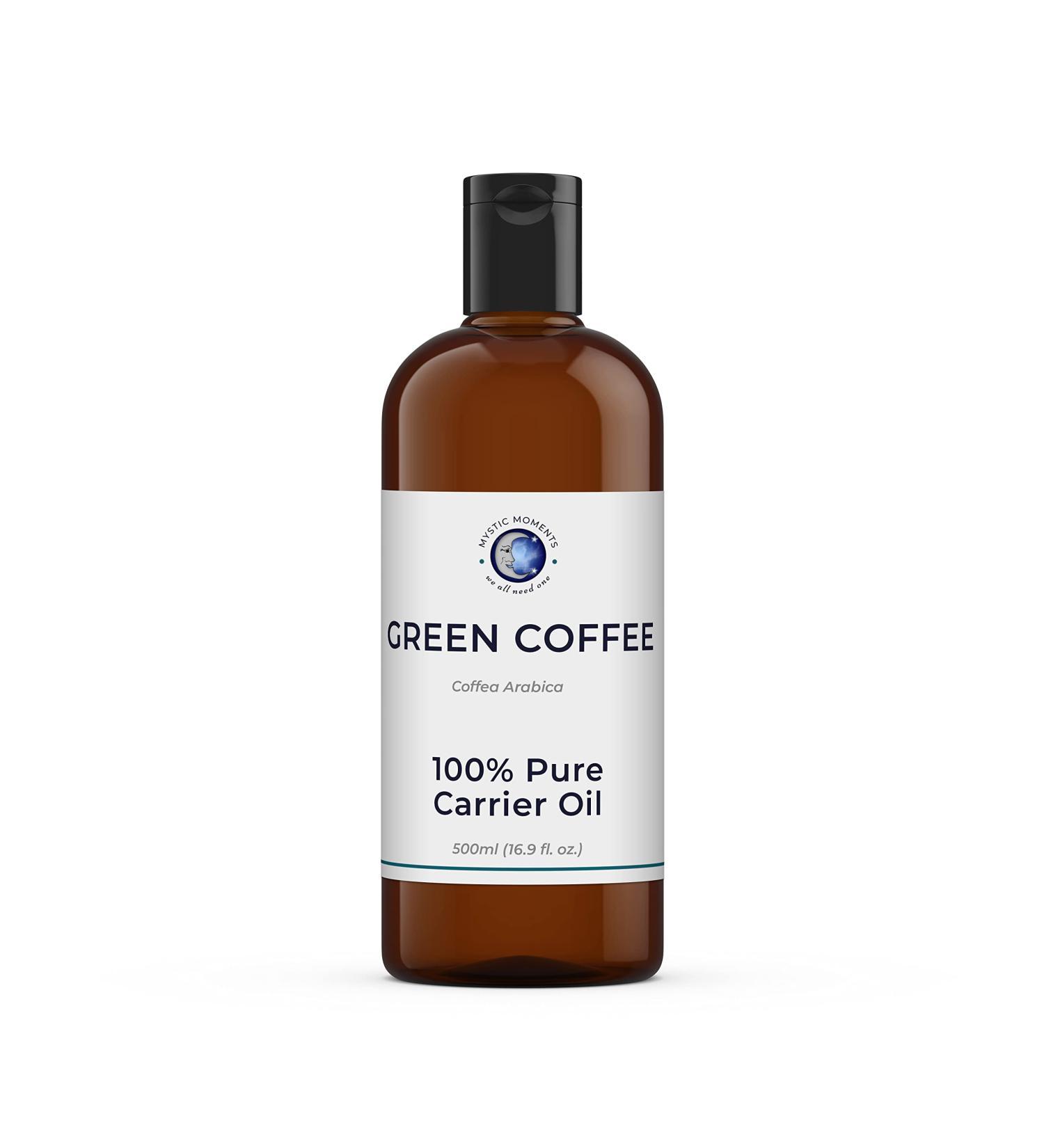 Buy Mystic Moments Green Coffee Cold Pressed Carrier Oil 1L - Pure & Natural for Hair Face Nails Aromatherapy & Massage Vegan GVO Approved - Buy Online on GoSupps.com