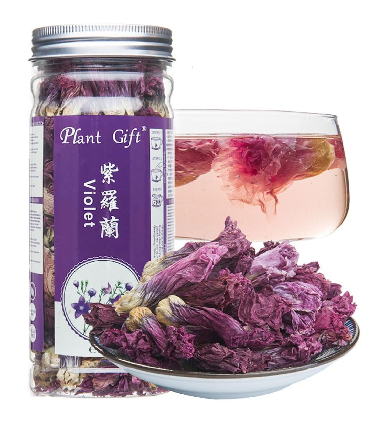 Organic Violet Tea - Plant Poison Violet Tea for Anti-Aging & Beauty | 35g Loose Dried Flower | Chinese Health & Skin Care - Buy Online on GoSupps.com