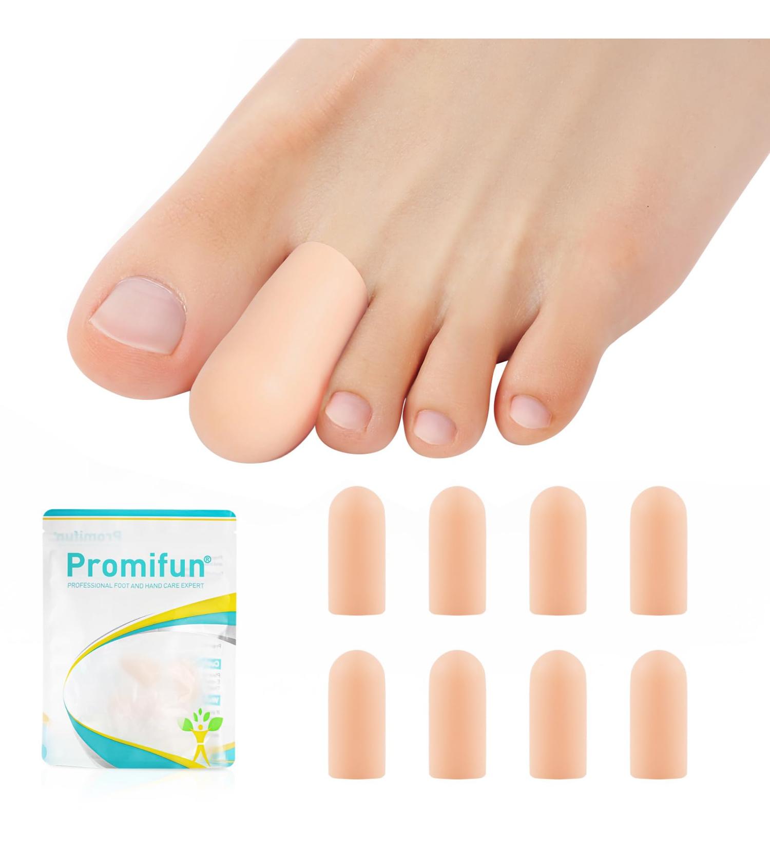 Silicone Toe Protectors - Gel Toe Sleeves with Aloe Vera for Pain Relief & Protection | 4 Pairs Medium Skin Color - Buy Online on GoSupps.com