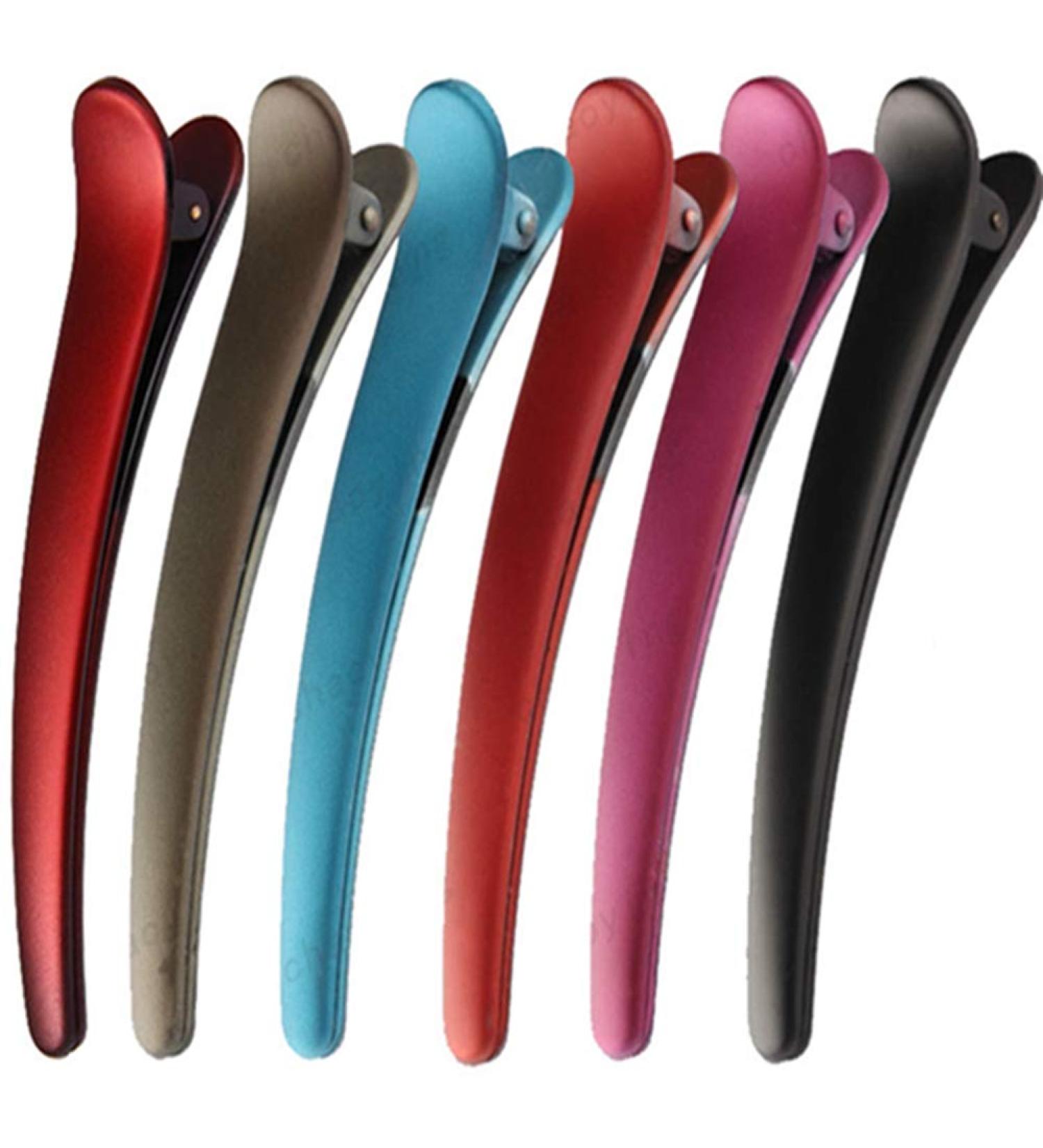 Egurs 12-Pack Plastic Alligator Hair Clips - DIY Hairstyle Sectioning Clips for Hairdressing - 12 cm - Buy Online on GoSupps.com