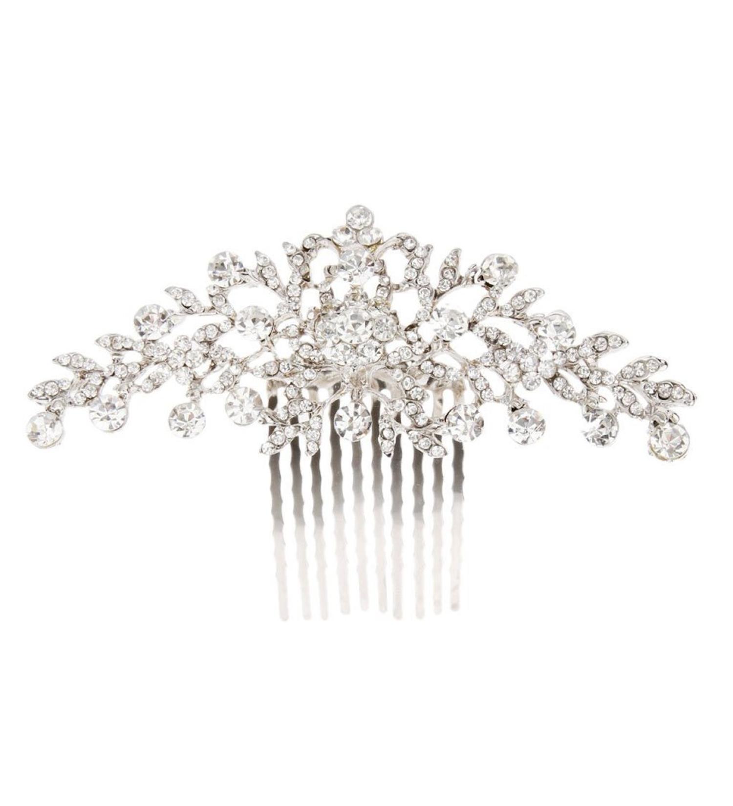 Bridal Wedding Crystal Rhinestone Hair Comb Headpiece | Elegant Bridal Accessories for International Shipping - Buy Online on GoSupps.com
